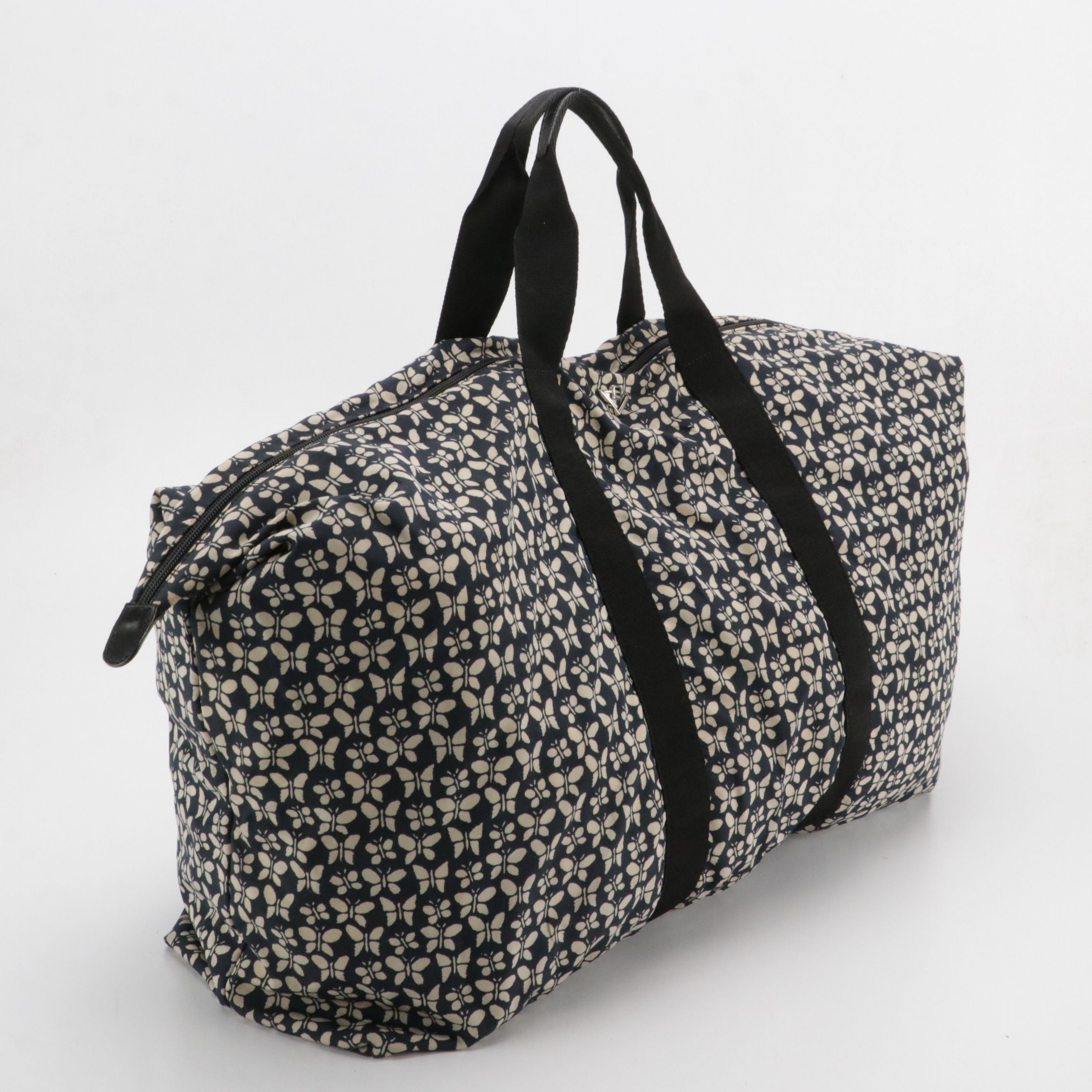 Bottega Veneta Weekender Duffle Bag in Butterfly Printed Nylon Canvas