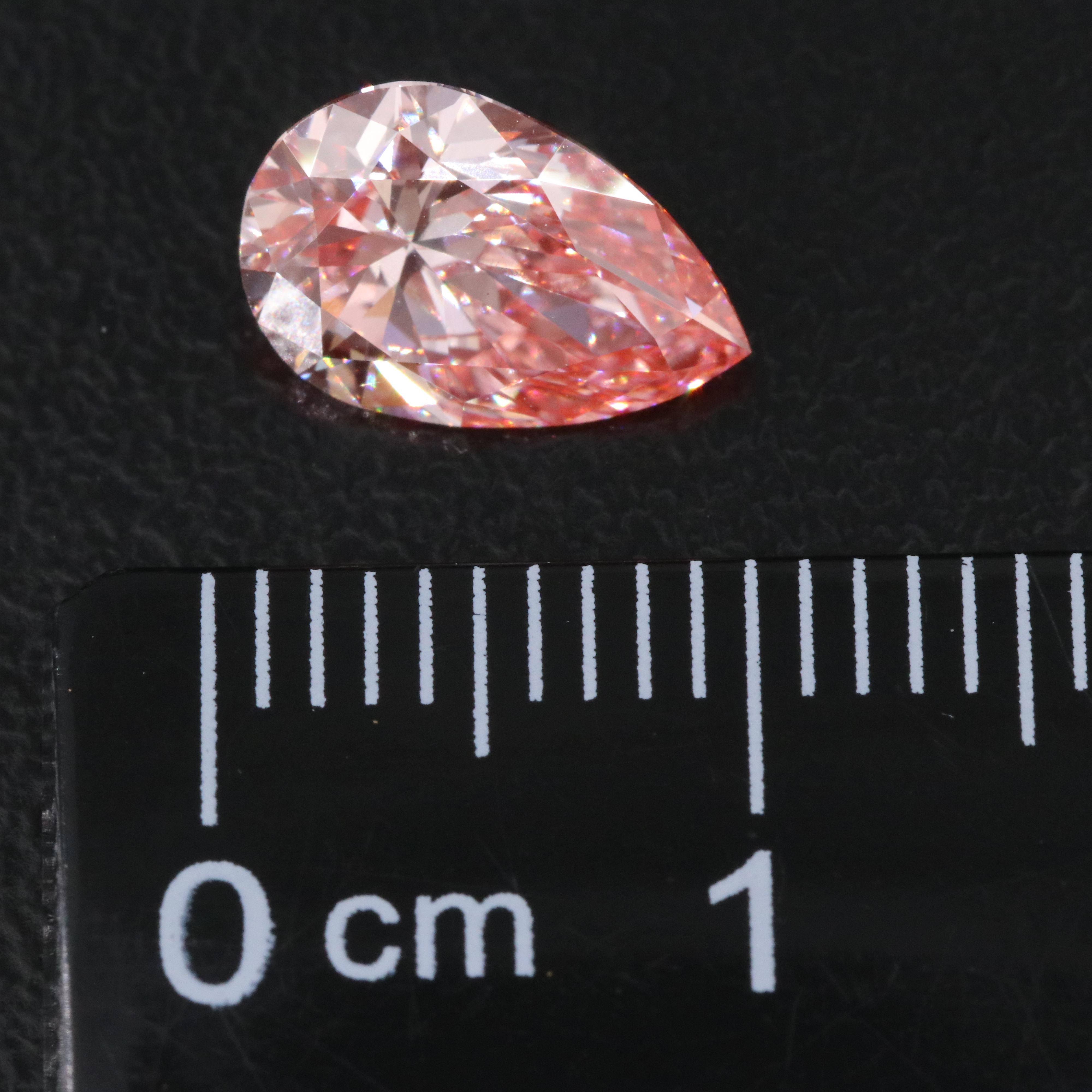 Loose 1.50 CT Lab Grown Fancy Vivid Pink Diamond with IGI Report