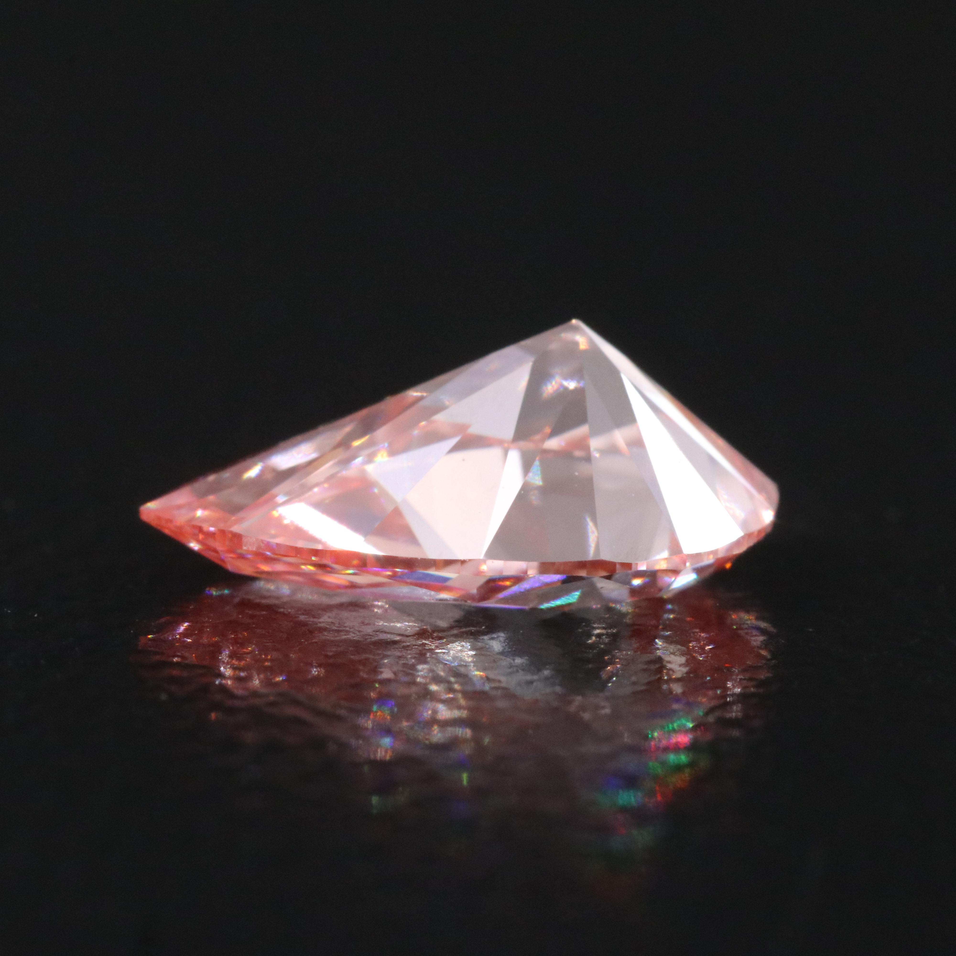 Loose 1.50 CT Lab Grown Fancy Vivid Pink Diamond with IGI Report