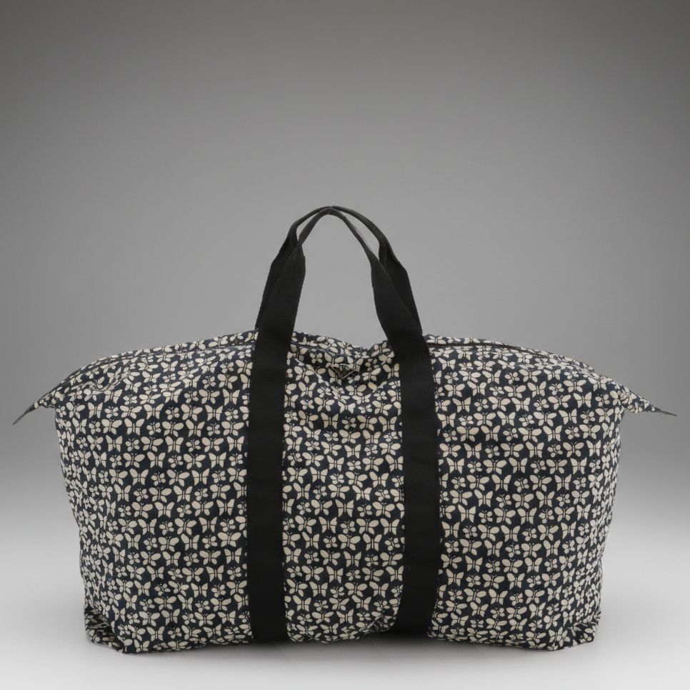 Bottega Veneta Weekender Duffle Bag in Butterfly Printed Nylon Canvas