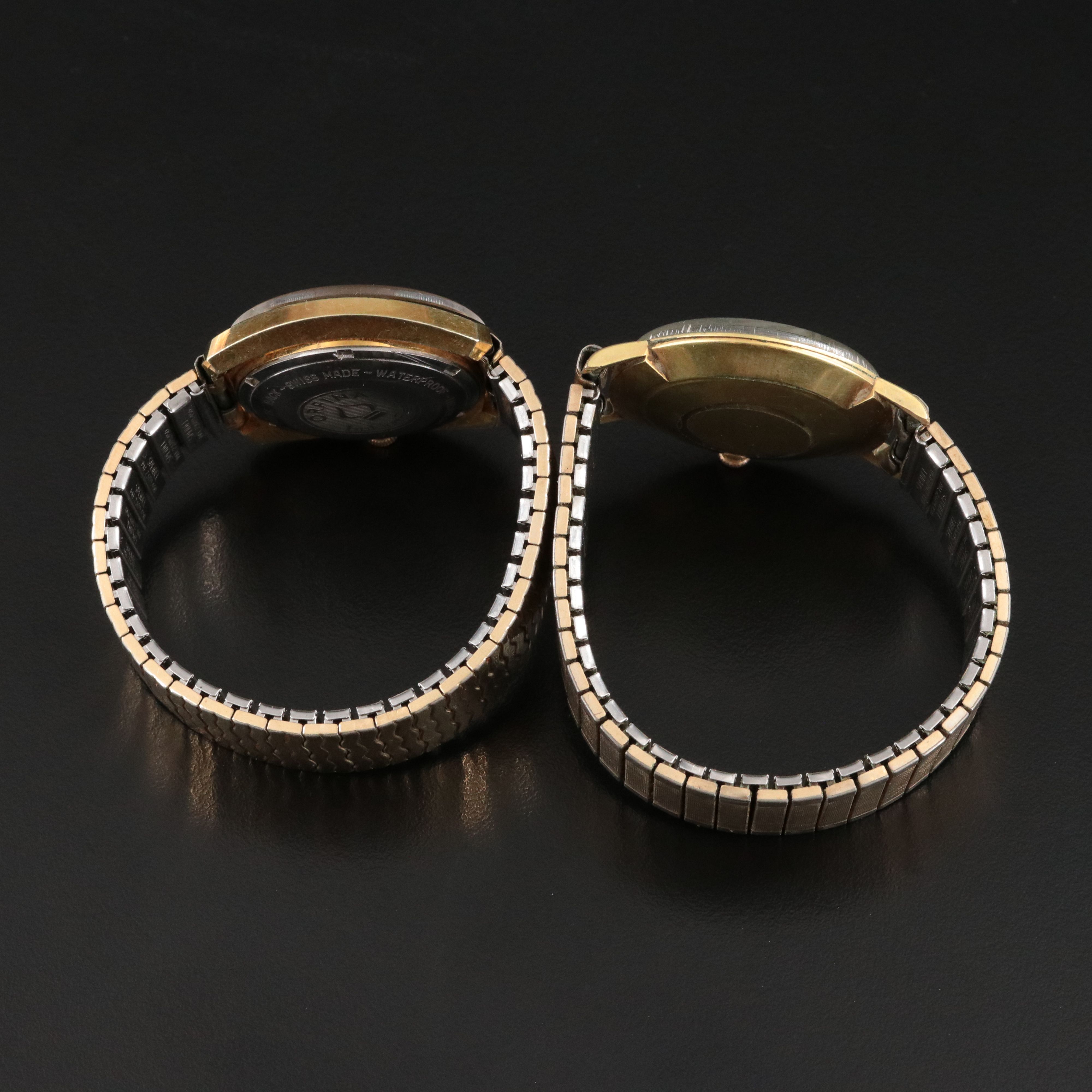 Vintage Bucherer and Orfina Automatic Gold-Tone Watches