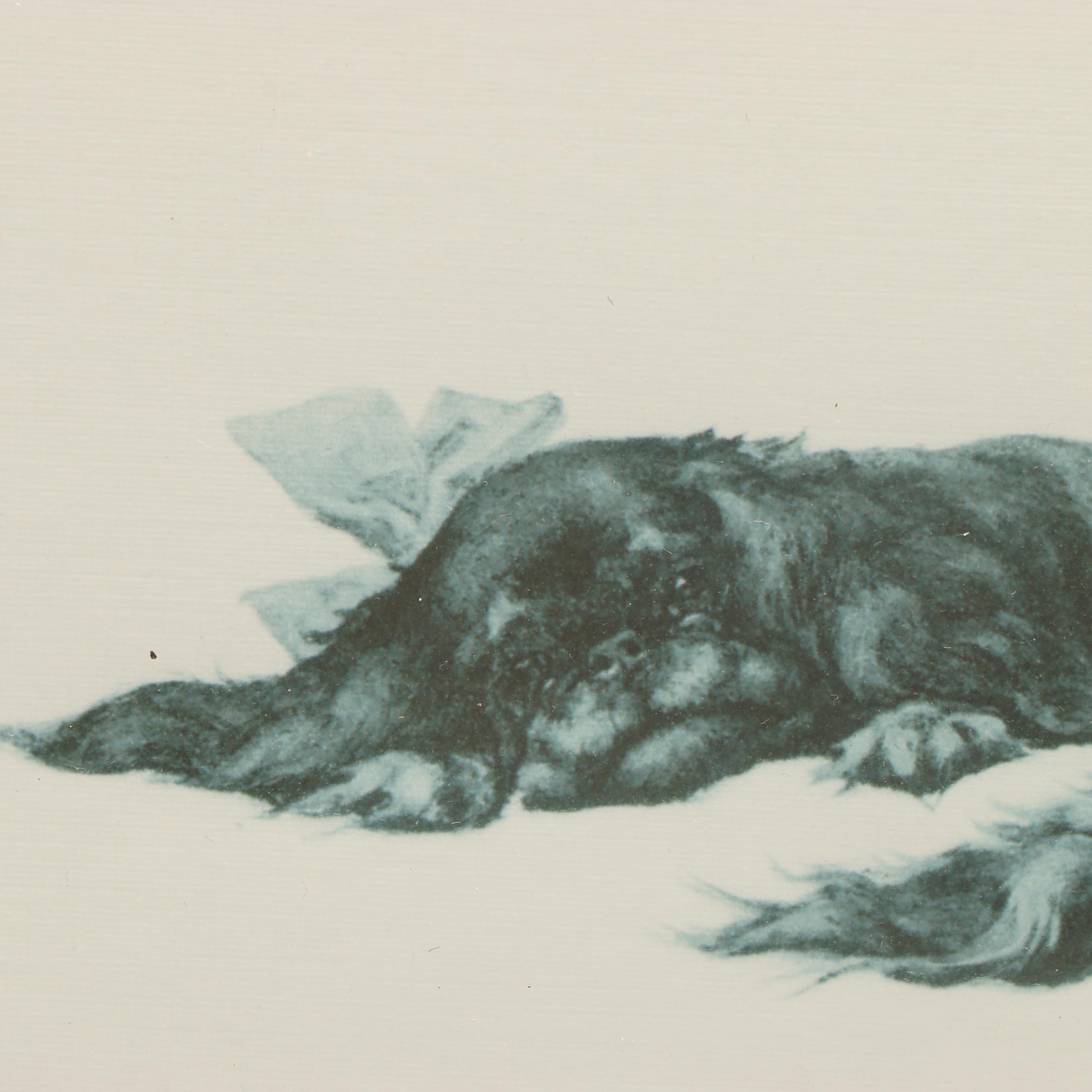 After Maud Earl Cocker Spaniel Seriolithograph on Canvas