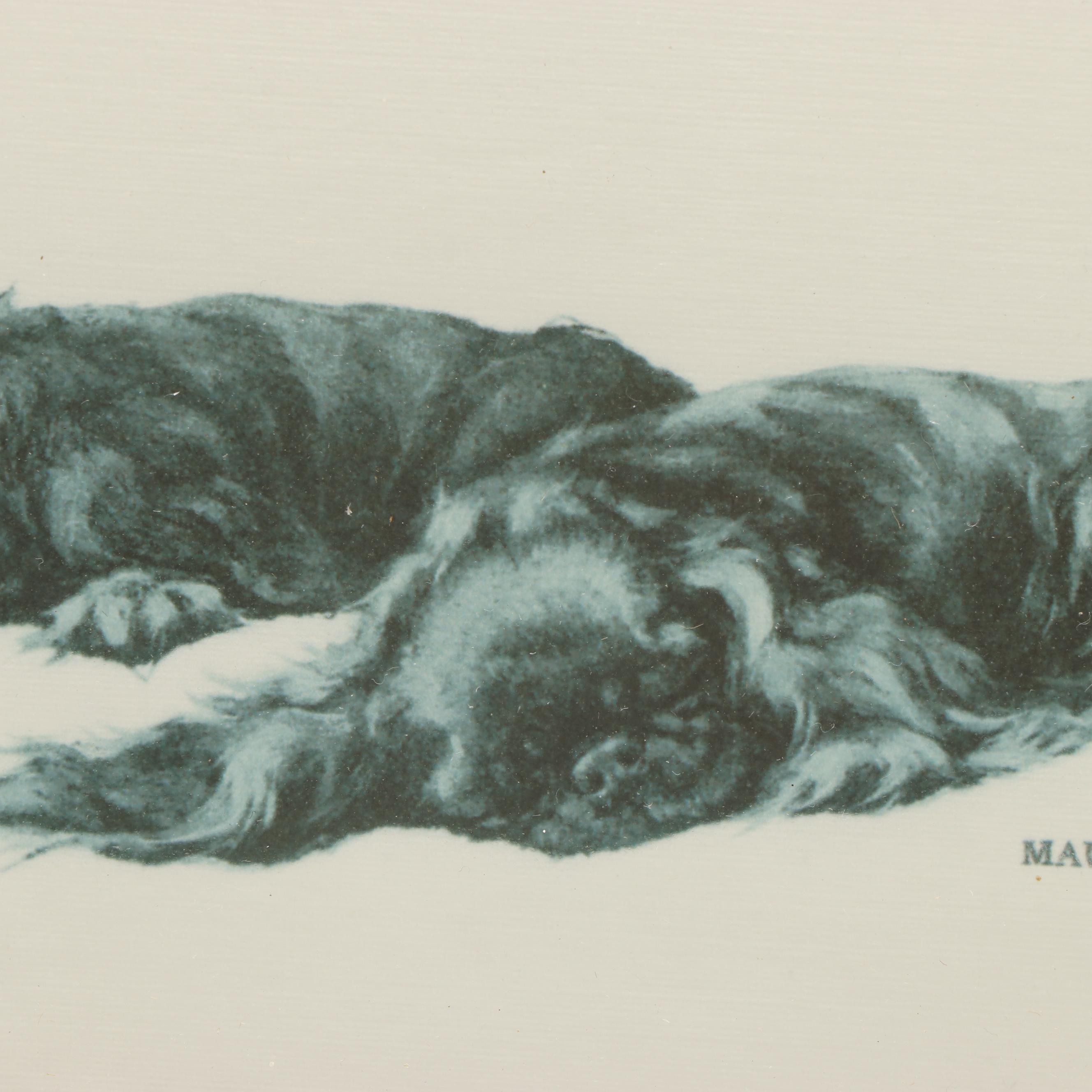 After Maud Earl Cocker Spaniel Seriolithograph on Canvas