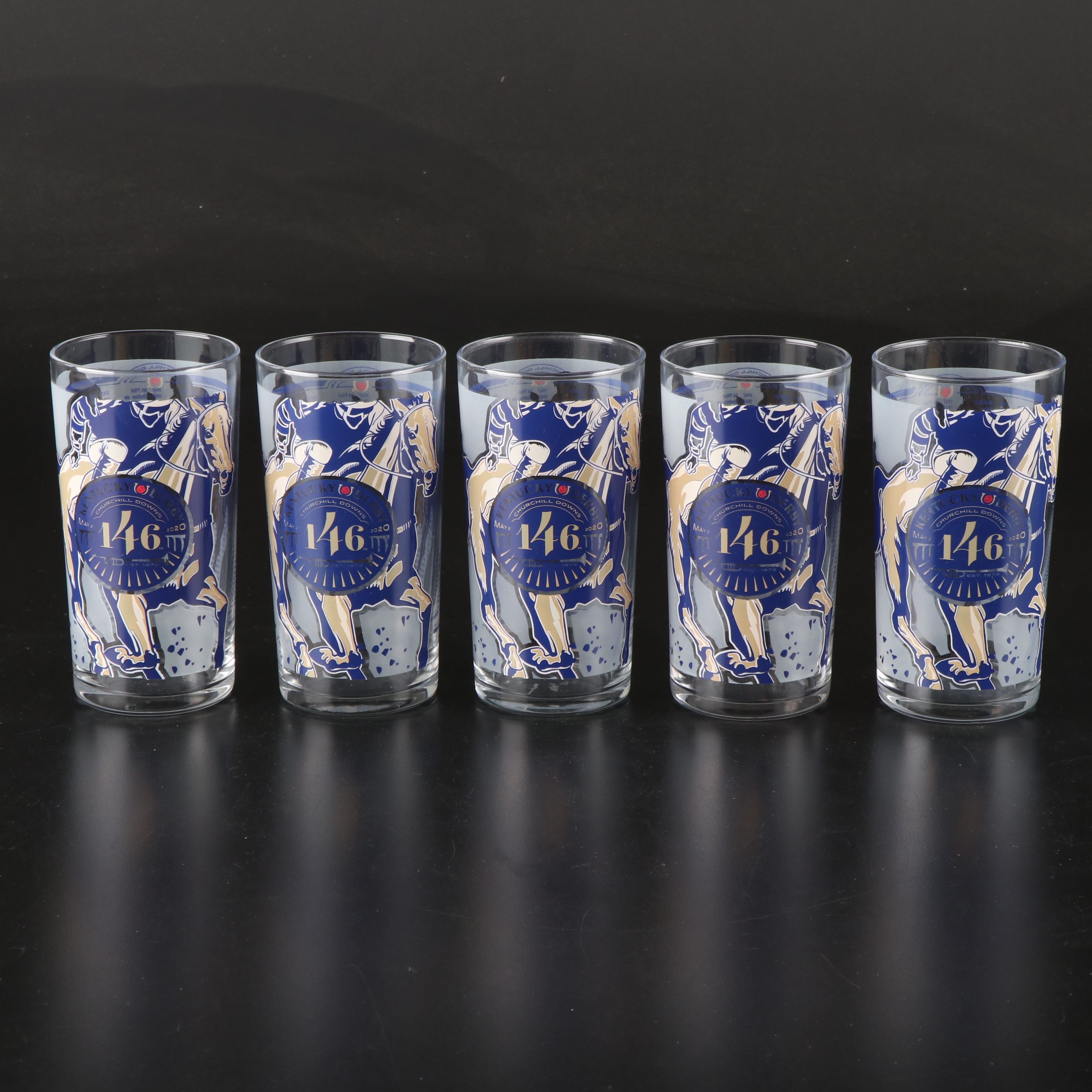 Kentucky Derby with Other Commemorative Horse Racing and Julep Glasses