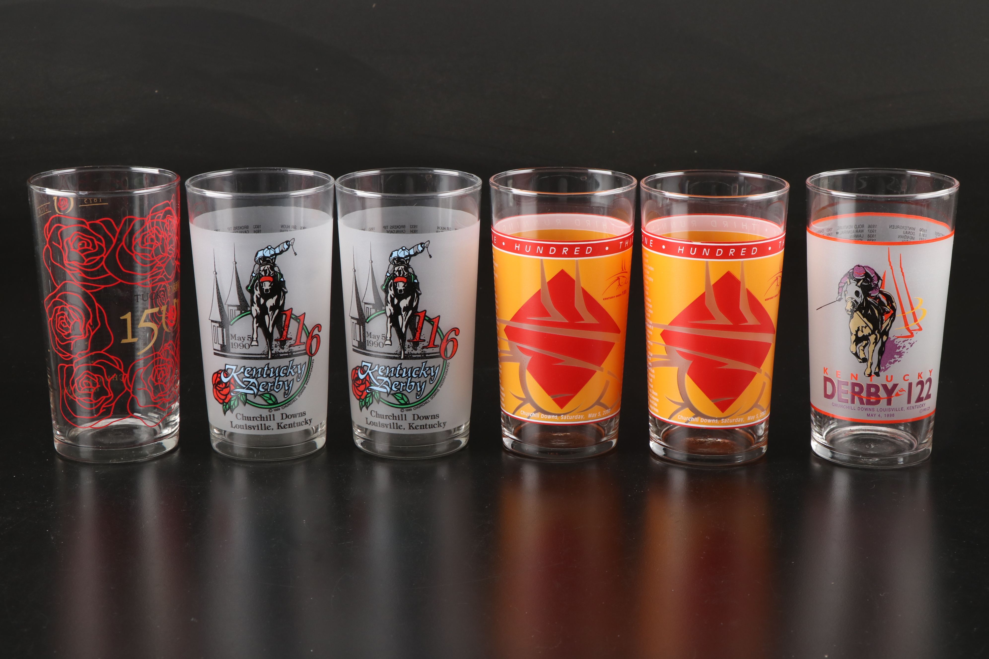 Kentucky Derby with Other Commemorative Horse Racing and Julep Glasses