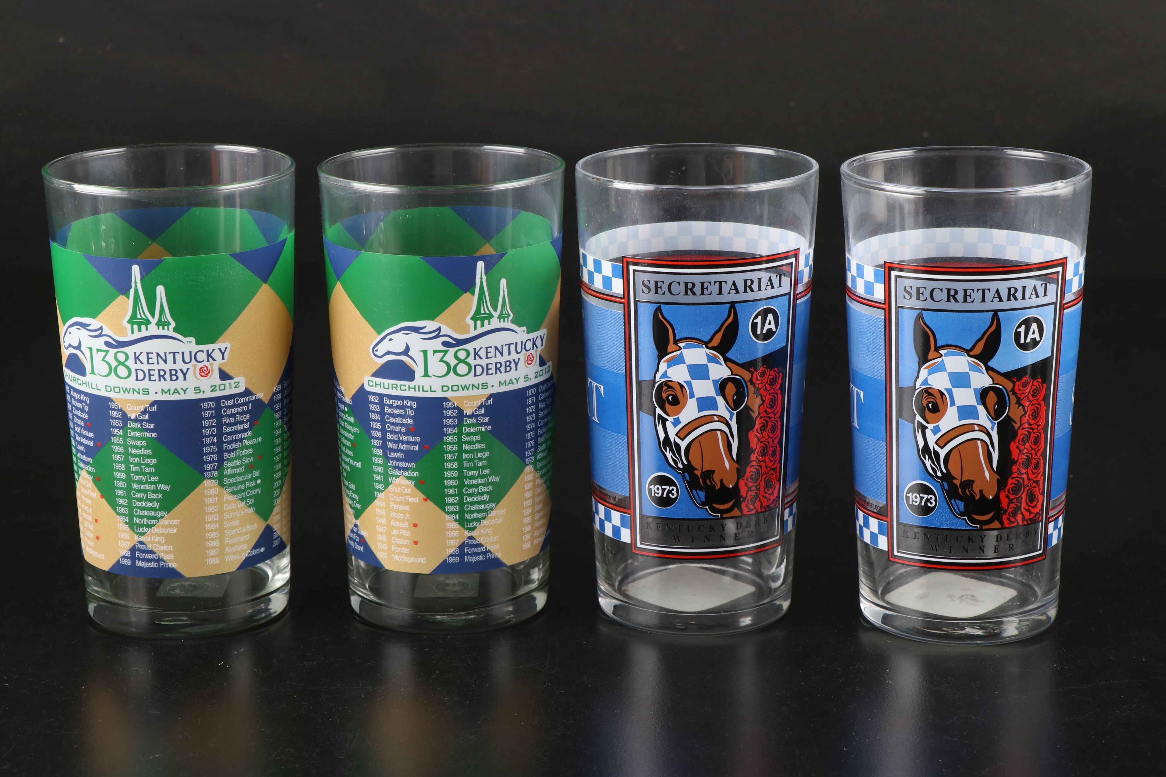Kentucky Derby with Other Commemorative Horse Racing and Julep Glasses