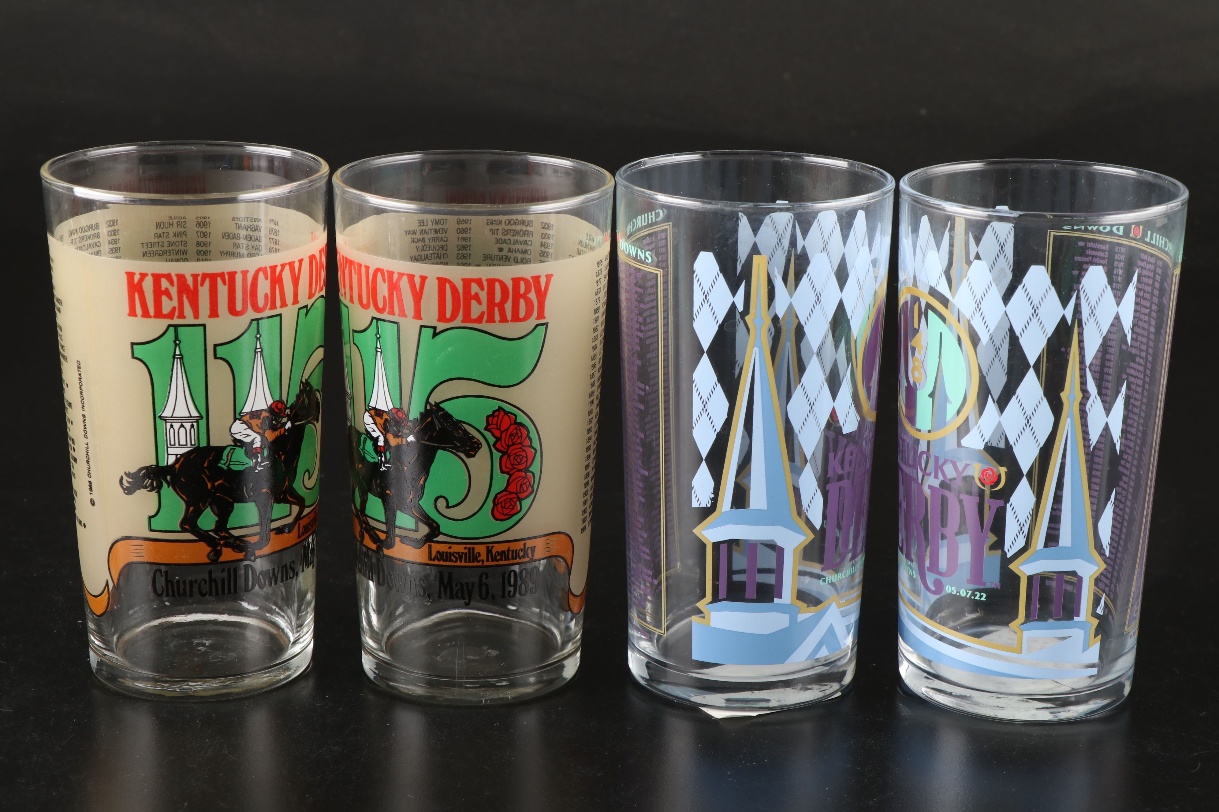 Kentucky Derby with Other Commemorative Horse Racing and Julep Glasses