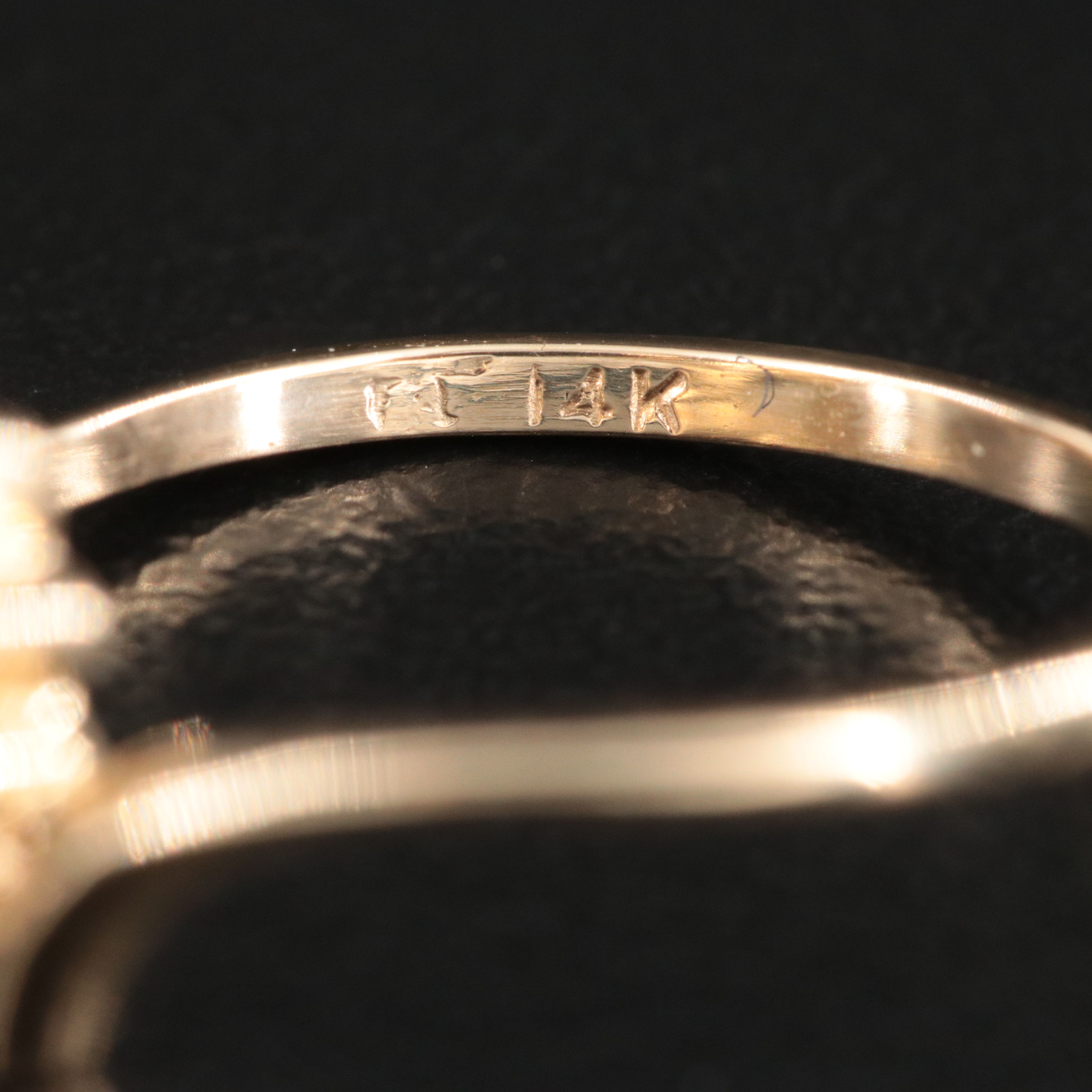 14K Emerald and Diamond Ring