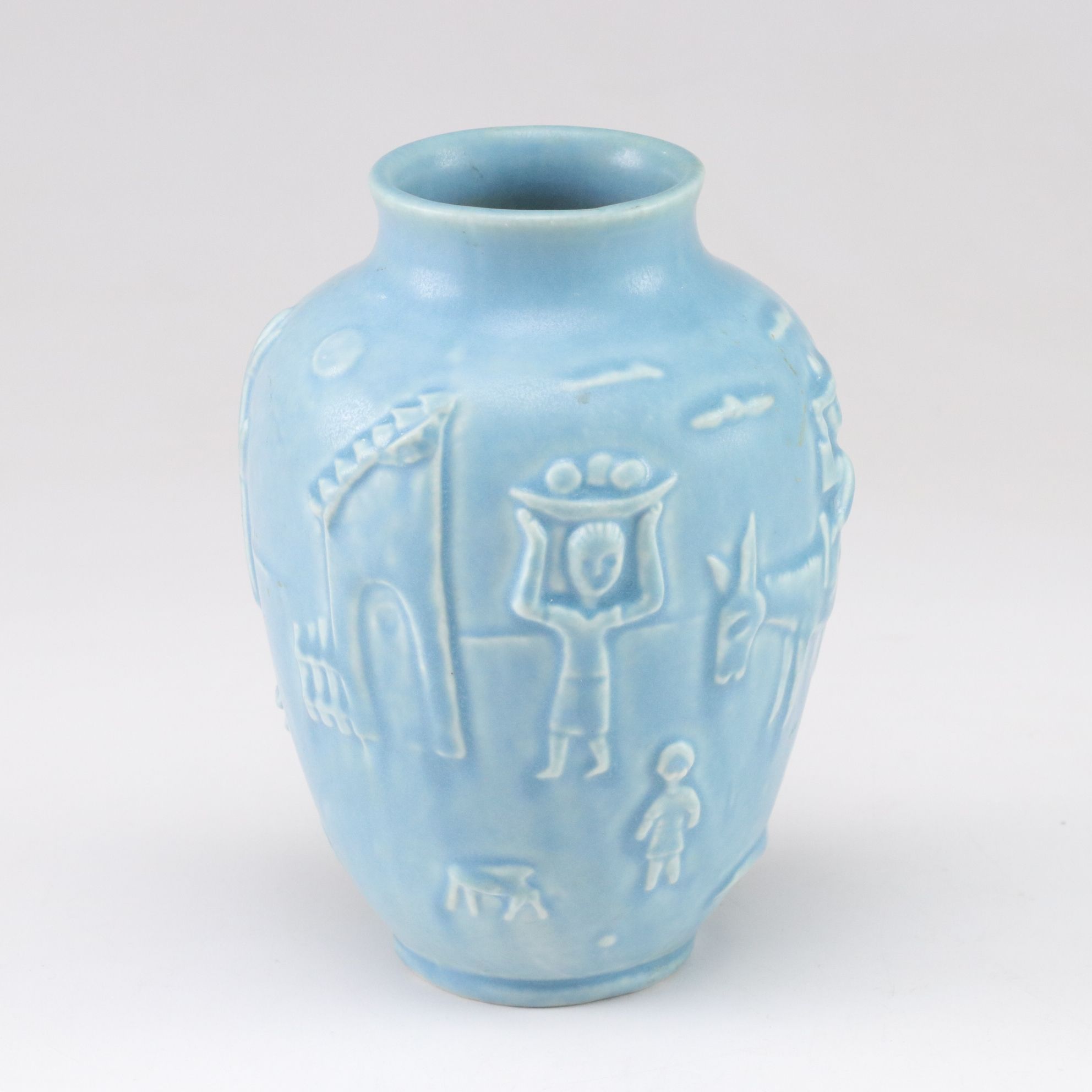 Rookwood Pottery Light Blue Southwestern Style Vase, 1944
