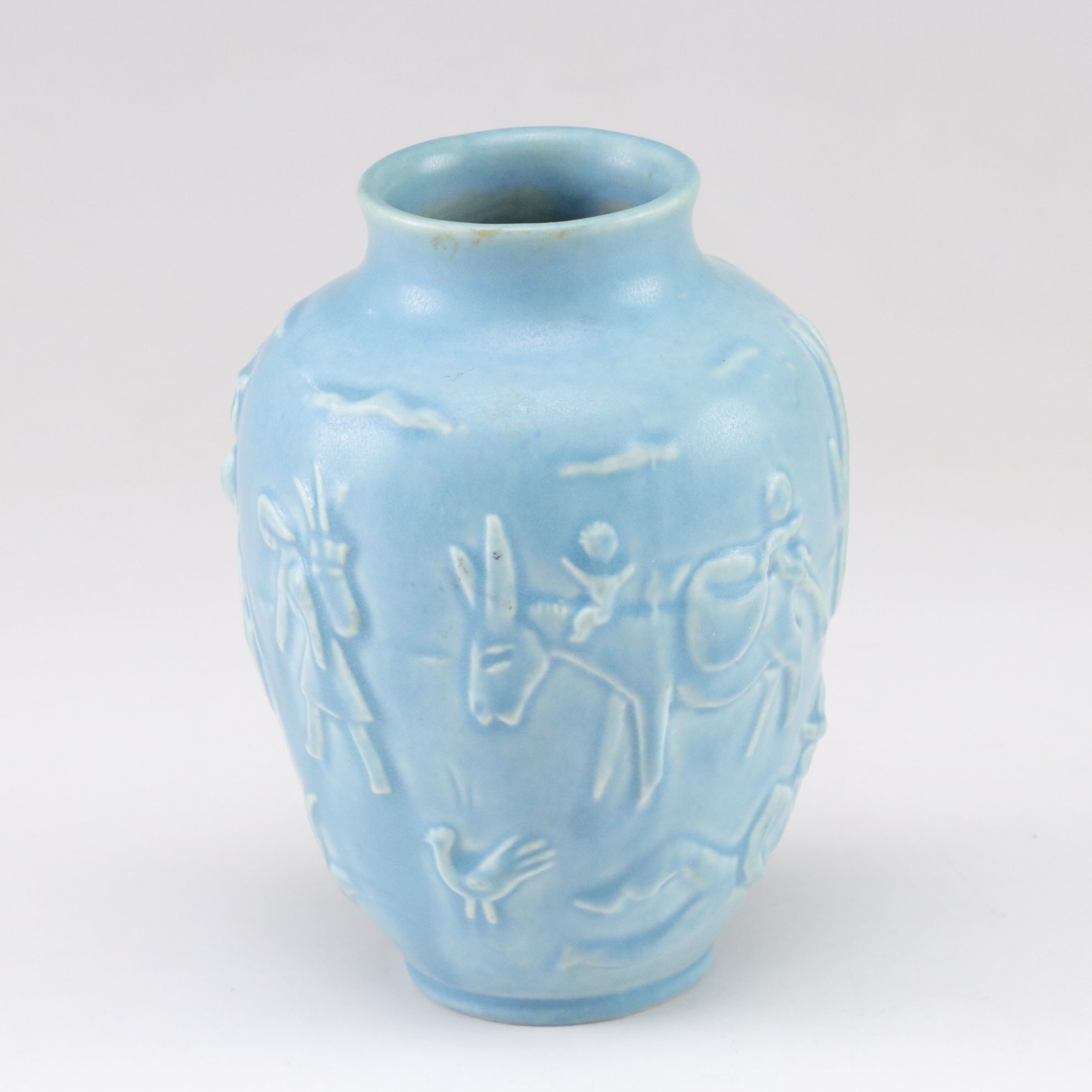 Rookwood Pottery Light Blue Southwestern Style Vase, 1944