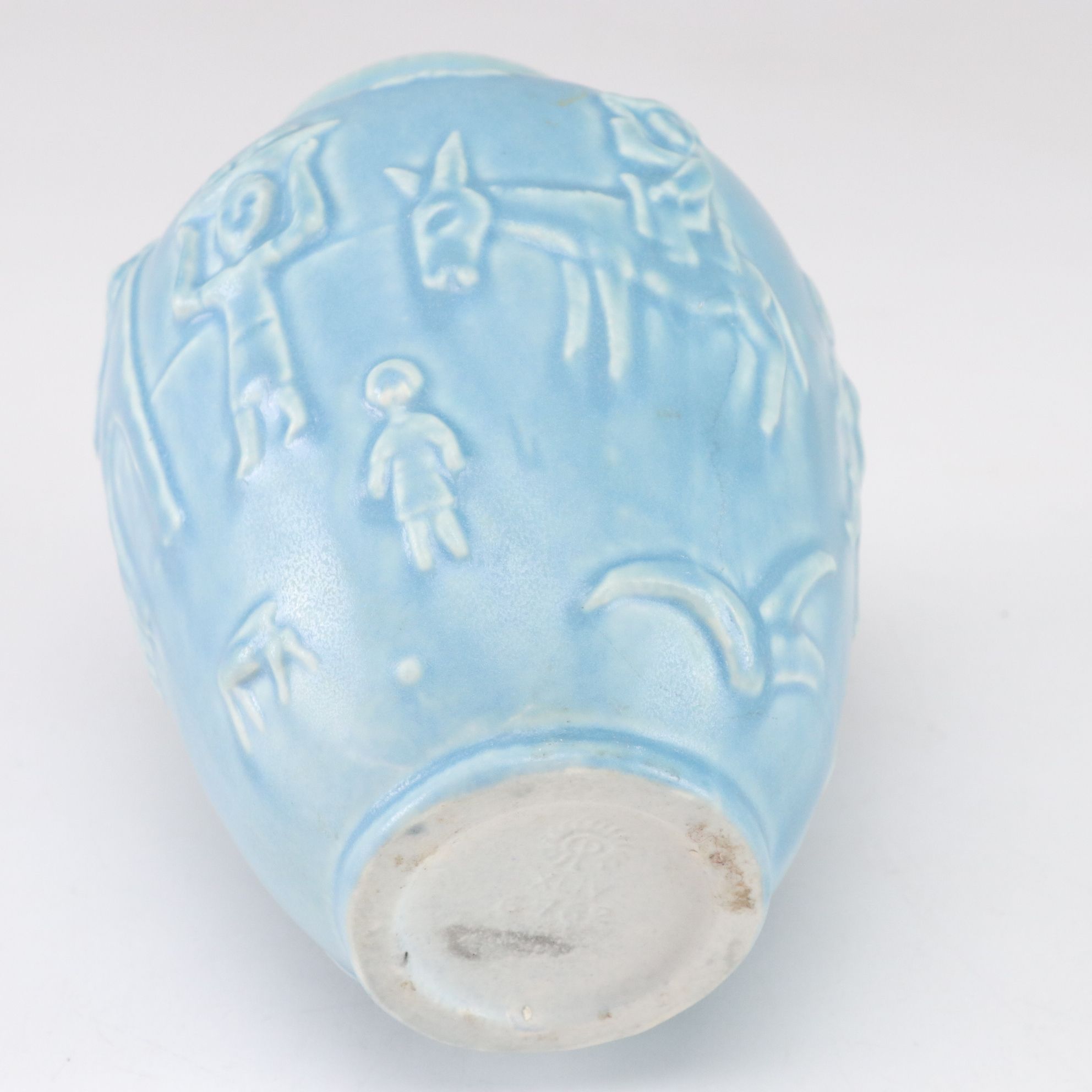 Rookwood Pottery Light Blue Southwestern Style Vase, 1944