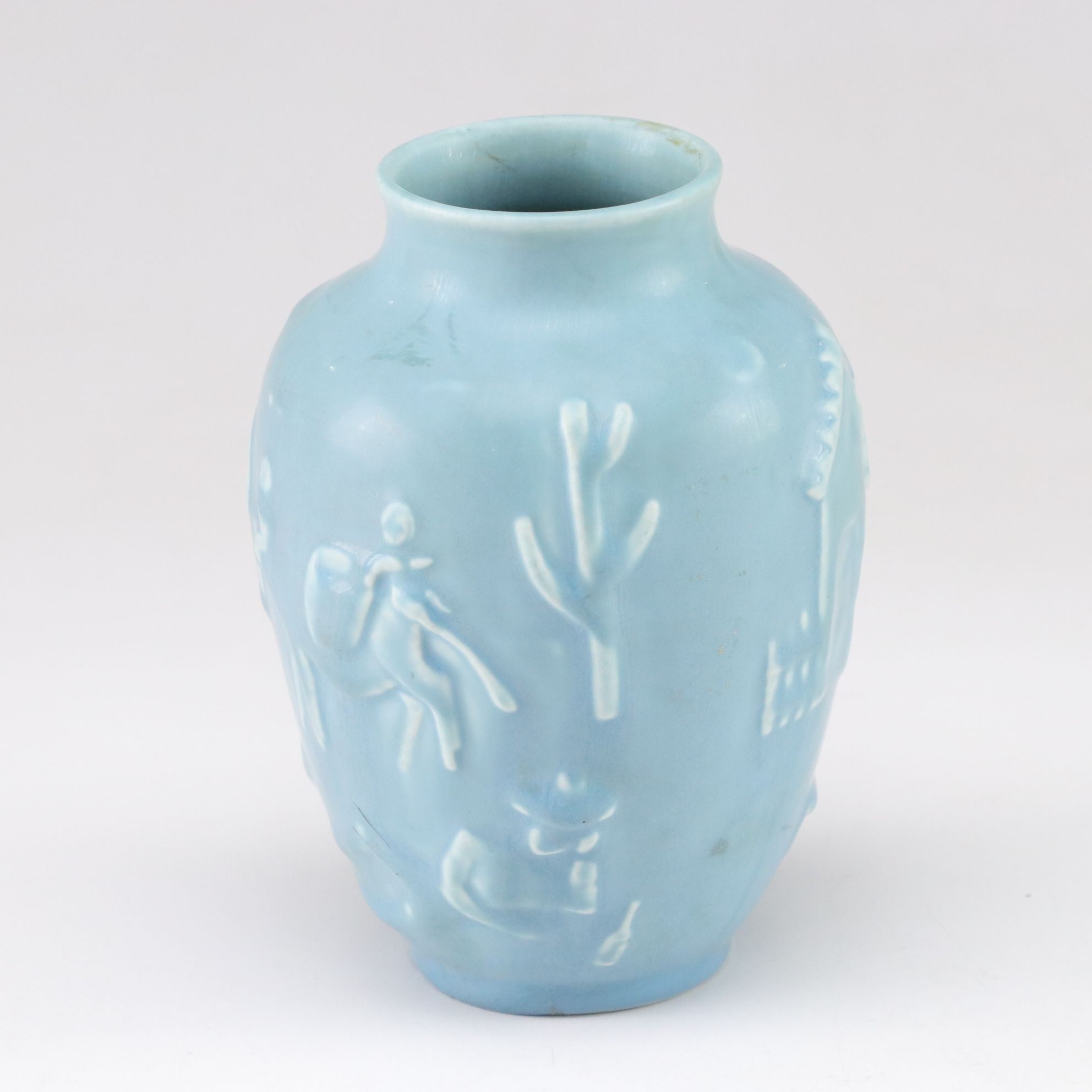 Rookwood Pottery Light Blue Southwestern Style Vase, 1944