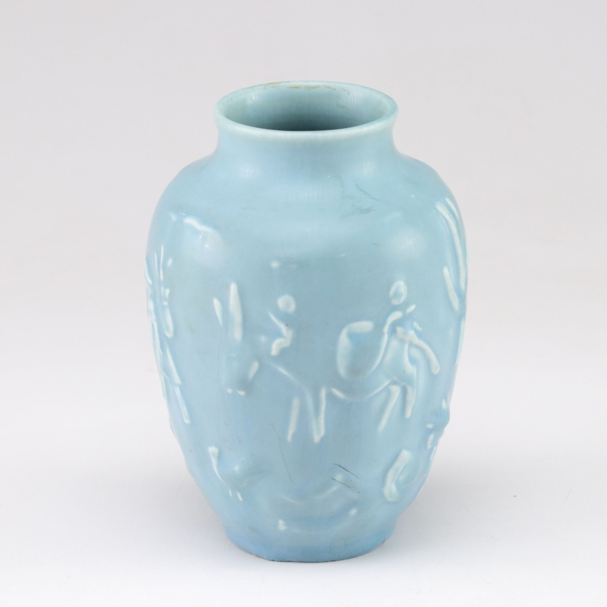 Rookwood Pottery Light Blue Southwestern Style Vase, 1944