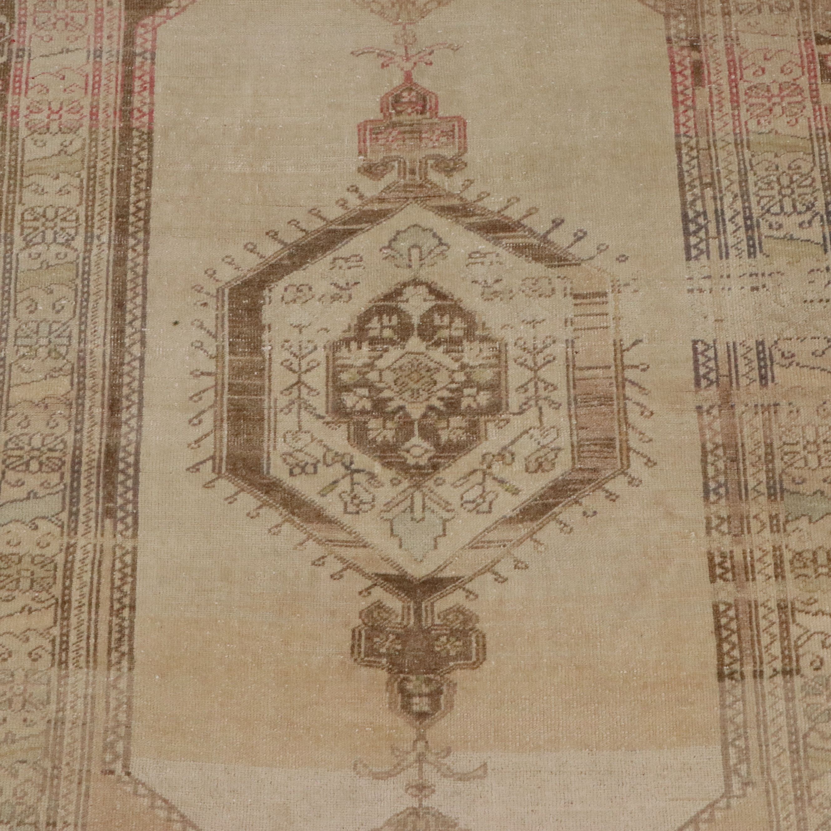 4'2 x 7'9 Hand-Knotted Turkish Oushak Area Rug