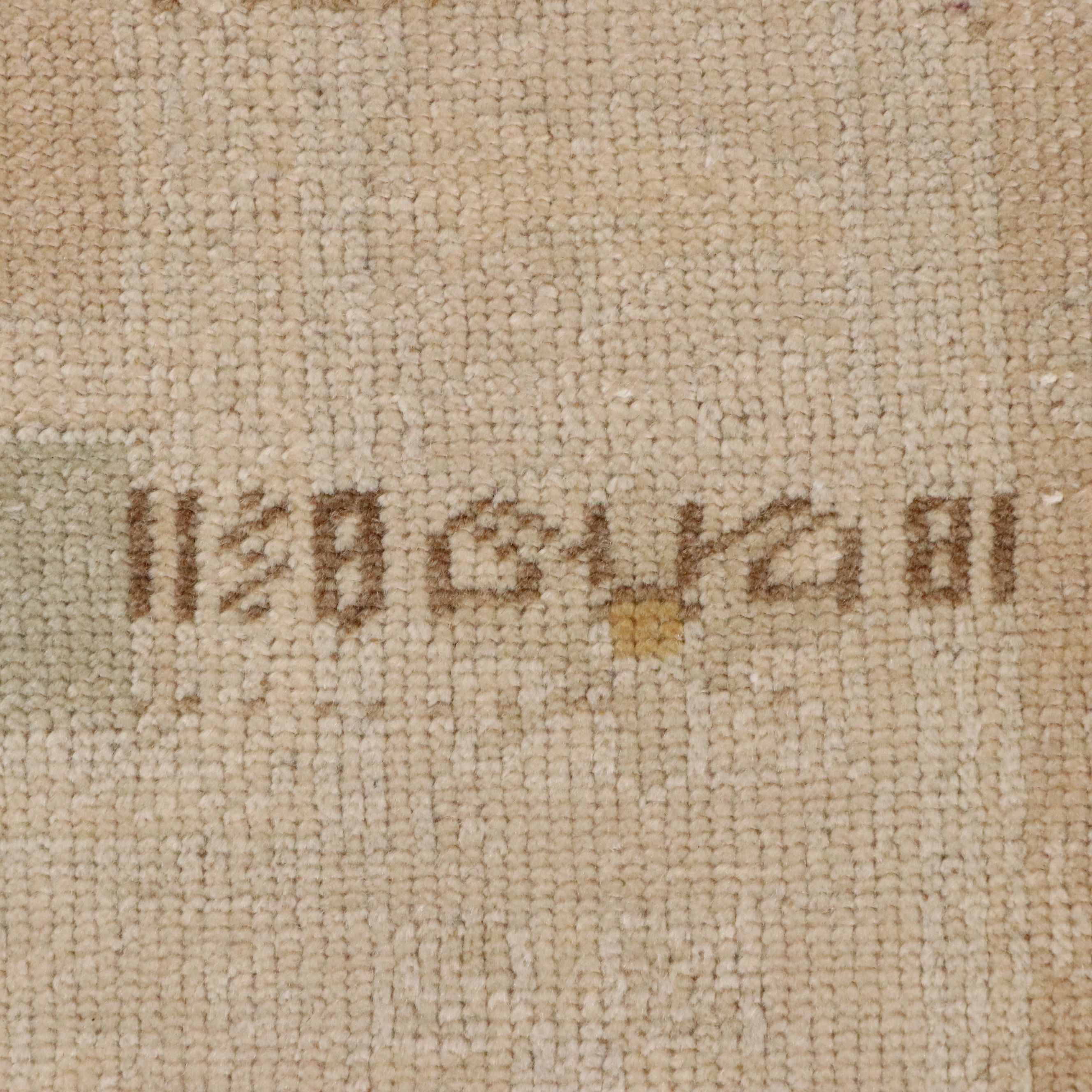 4'2 x 7'9 Hand-Knotted Turkish Oushak Area Rug