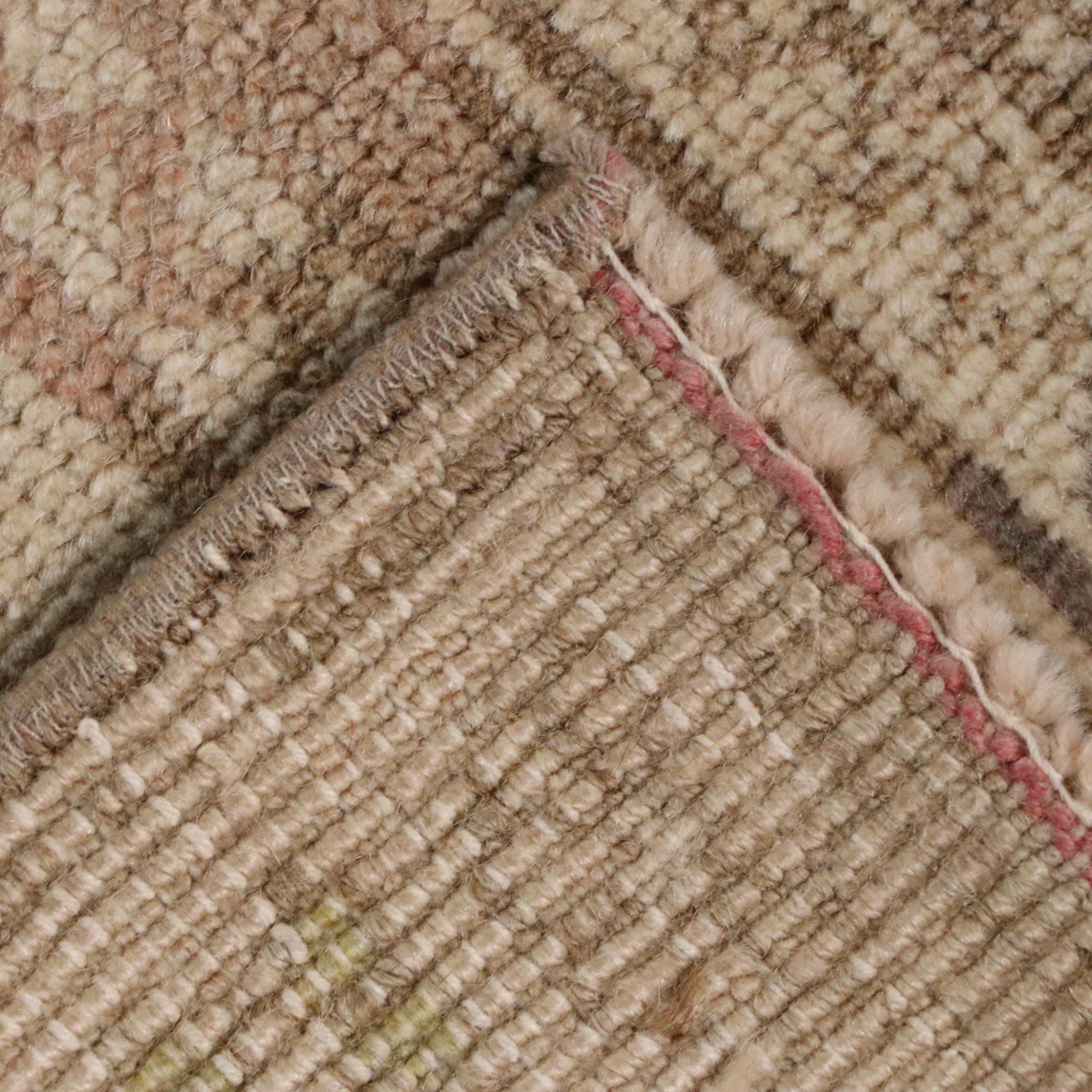 4'2 x 7'9 Hand-Knotted Turkish Oushak Area Rug