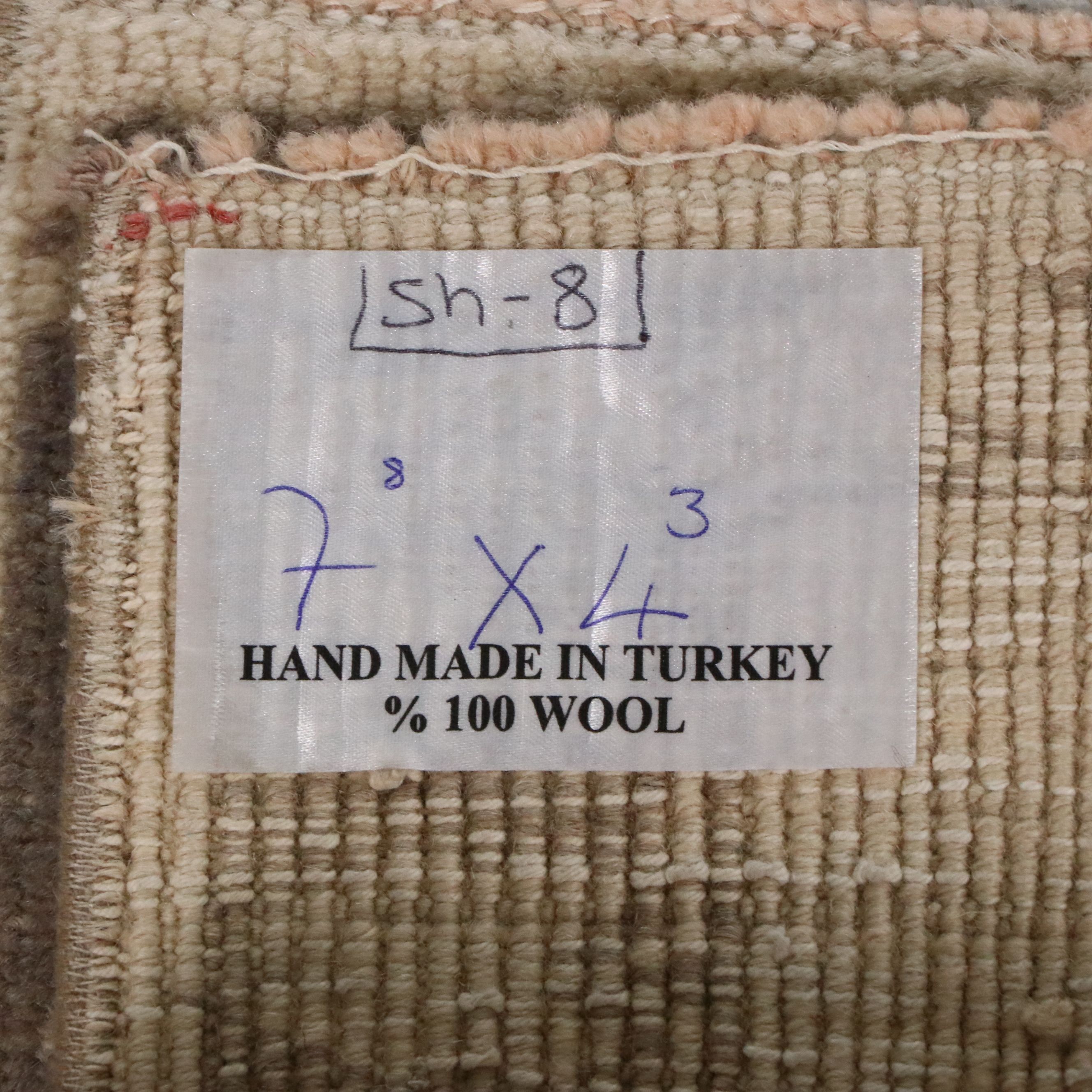 4'2 x 7'9 Hand-Knotted Turkish Oushak Area Rug