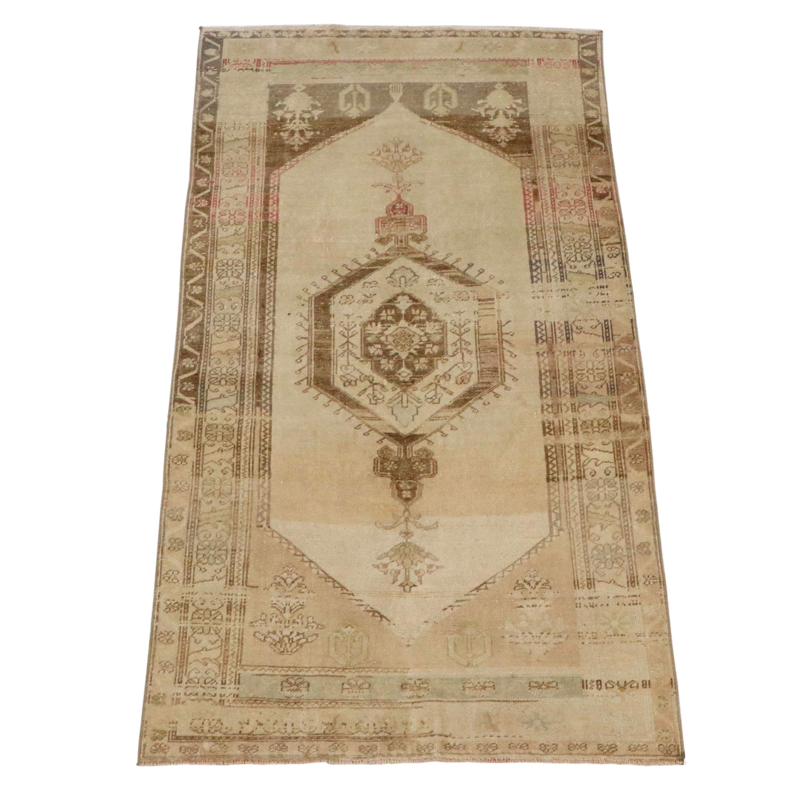 4'2 x 7'9 Hand-Knotted Turkish Oushak Area Rug