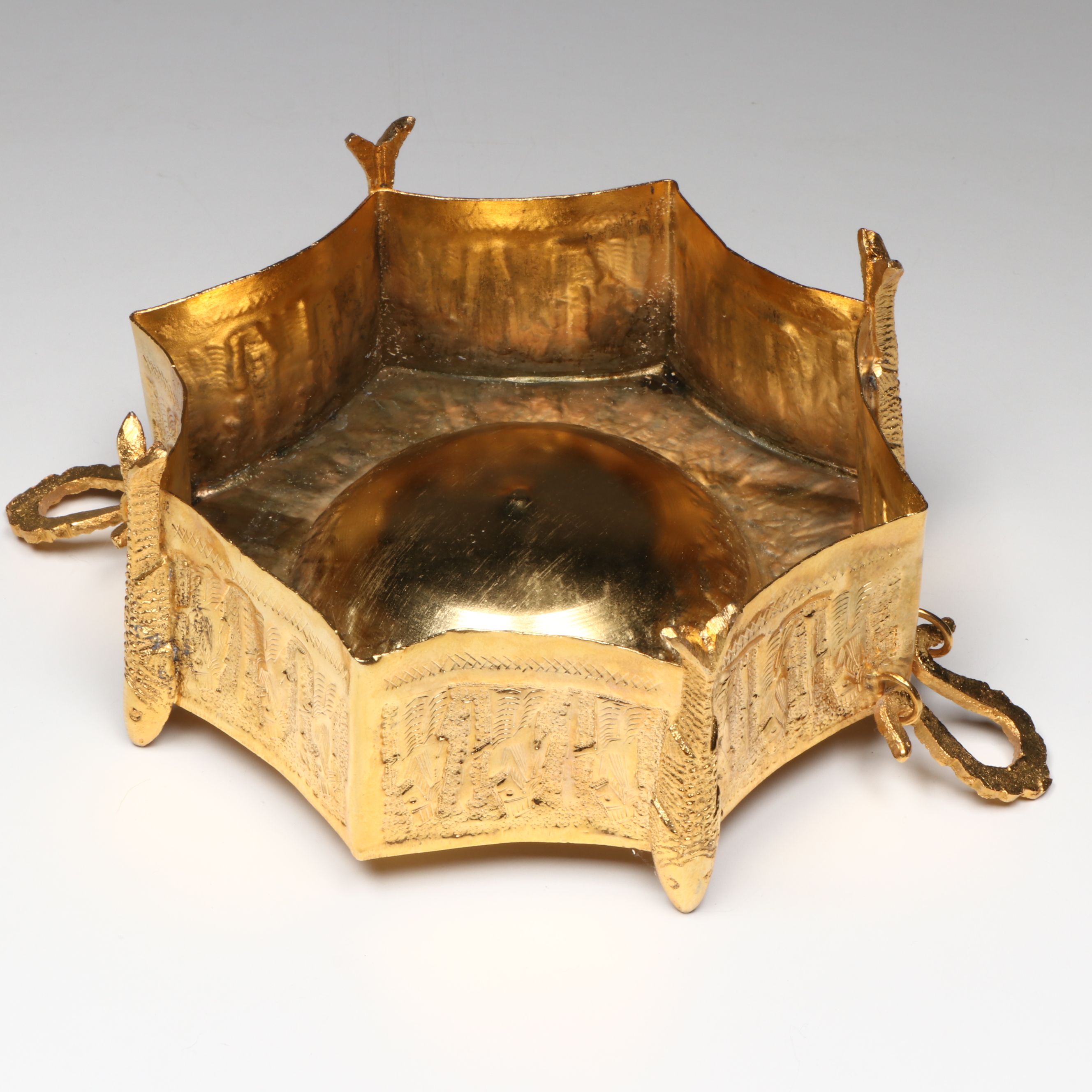 Italian Venetian Style Art Glass Stemware and Other Electroplate Tableware