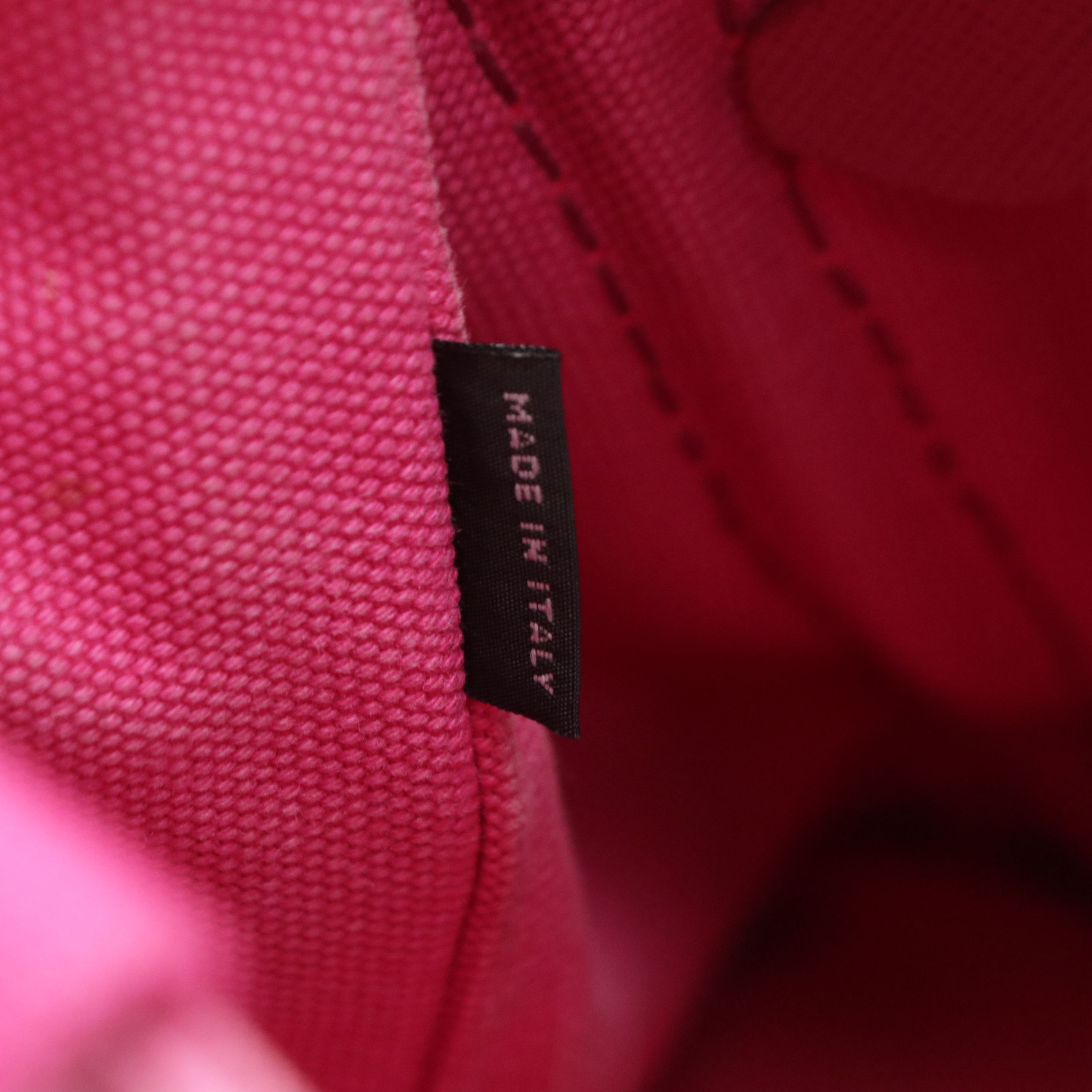 Prada Small Canapa Logo Two-Way Tote in Pink Canvas