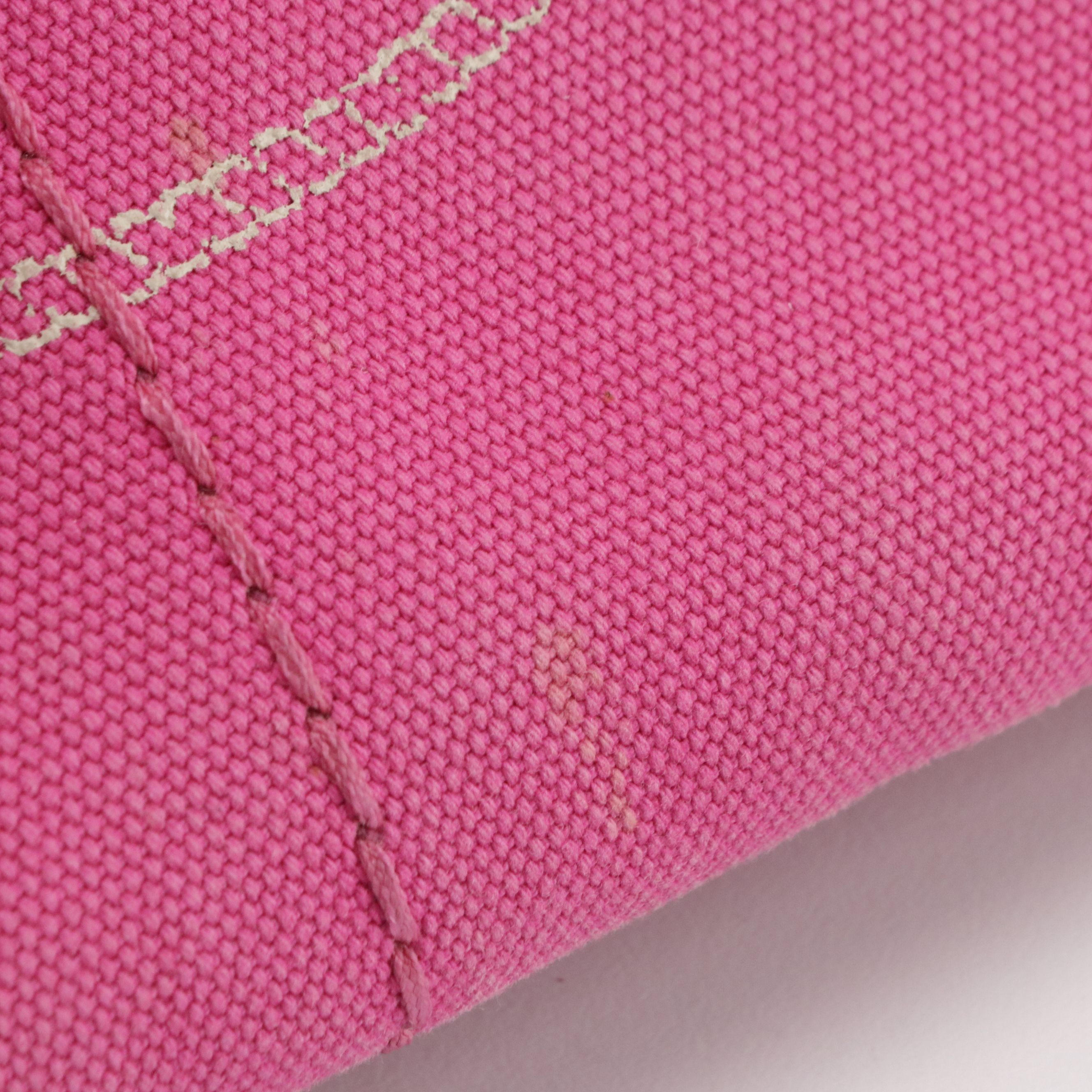 Prada Small Canapa Logo Two-Way Tote in Pink Canvas