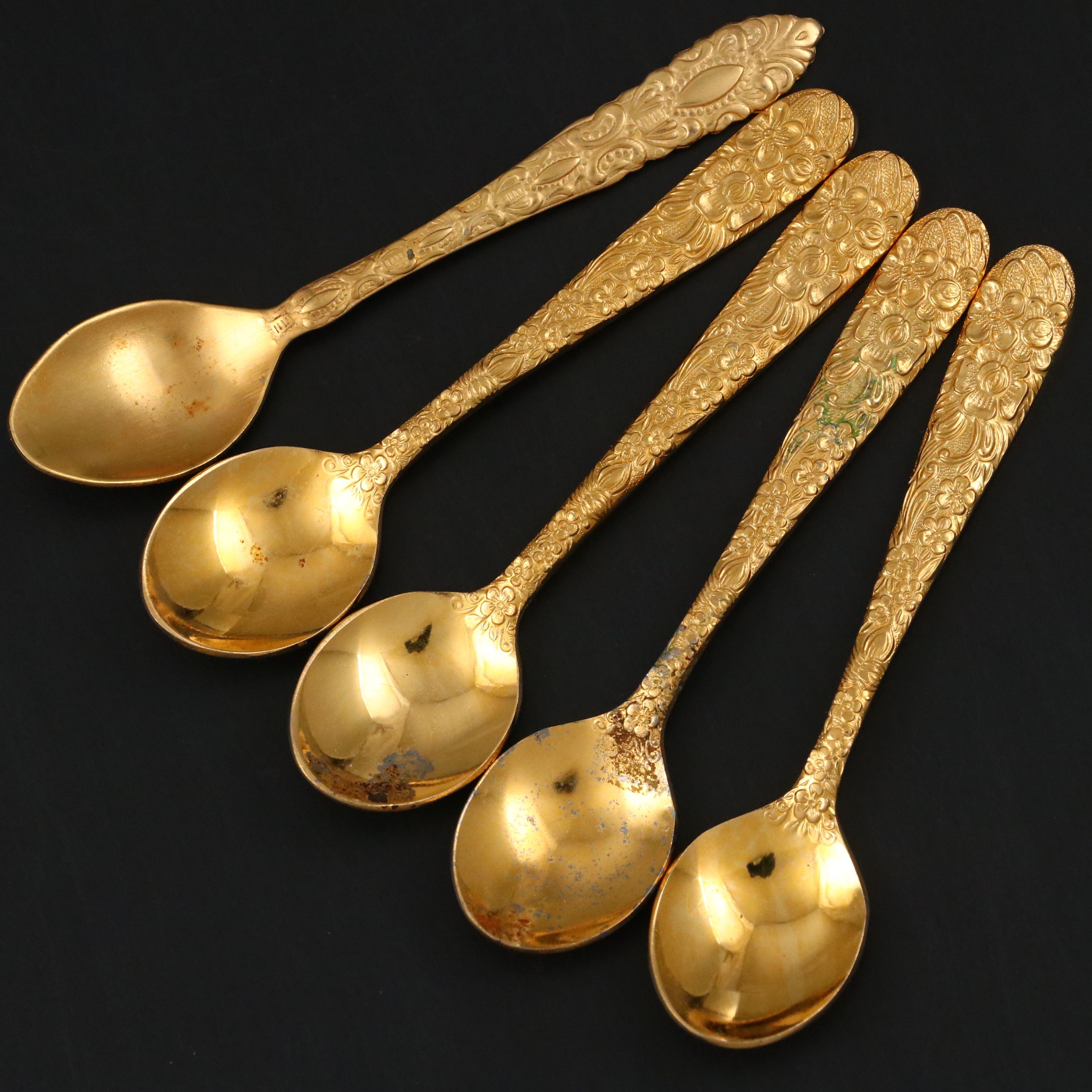 Italian Venetian Style Art Glass Stemware and Other Electroplate Tableware