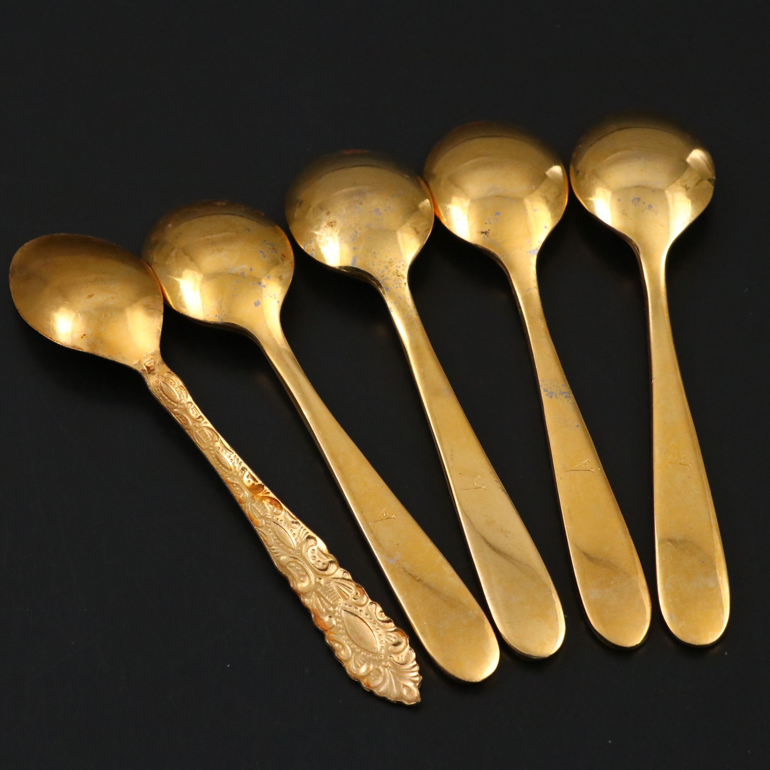 Italian Venetian Style Art Glass Stemware and Other Electroplate Tableware