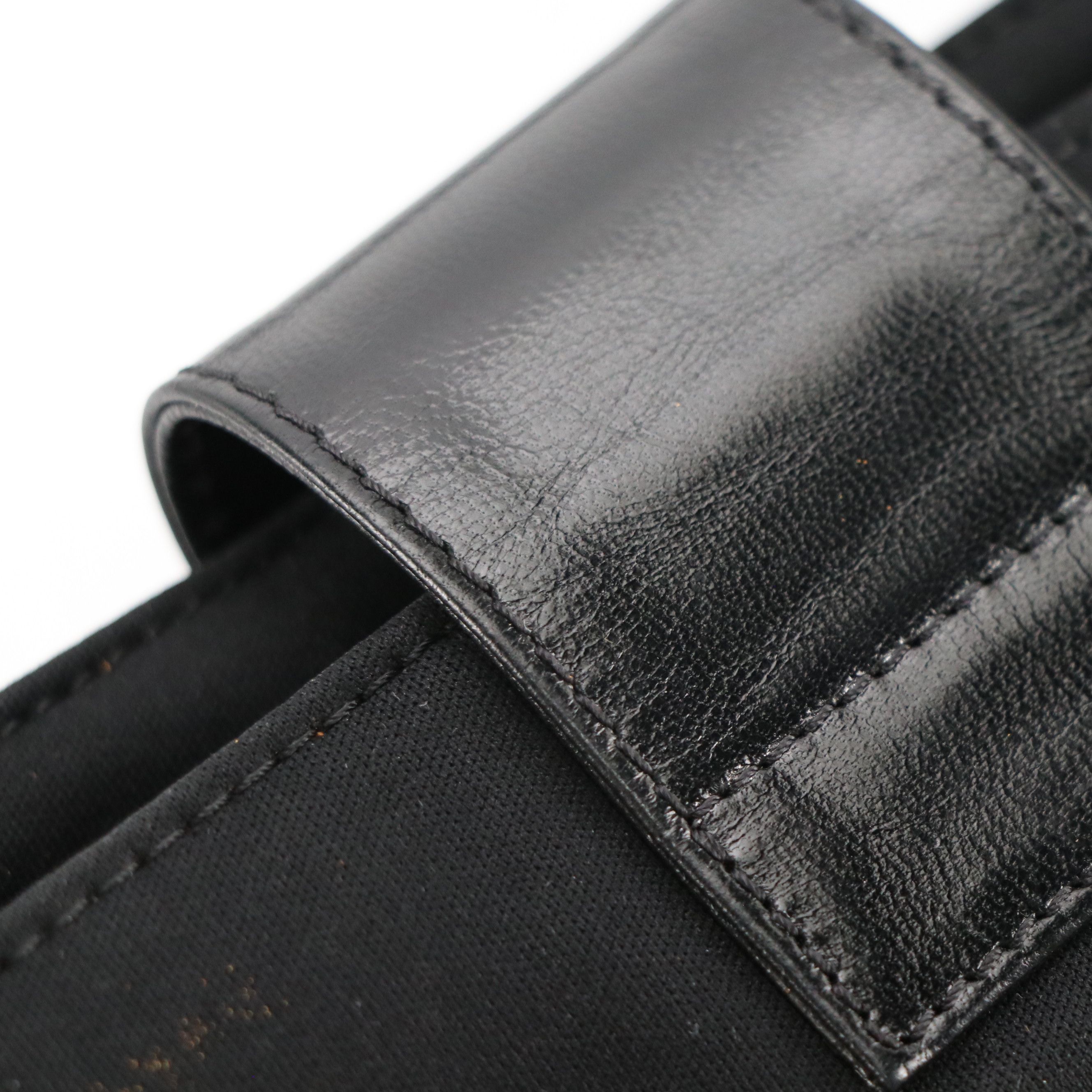 Fendi Mini Mamma Baguette Shoulder Bag in Black Nylon Canvas