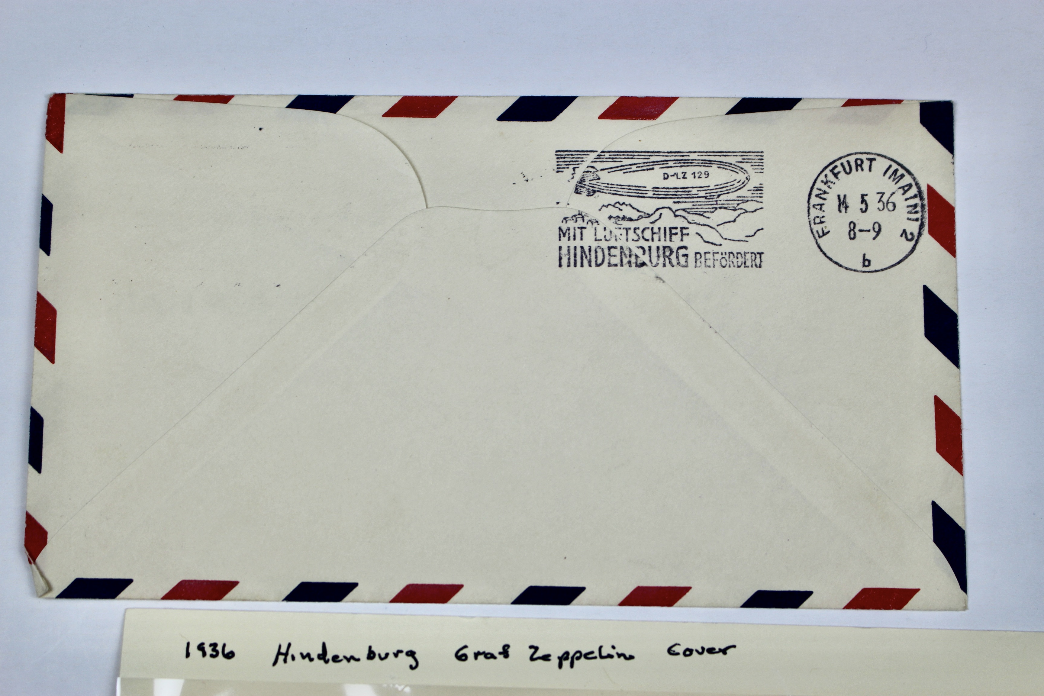 1936 Hindenburg Graf Zeppelin Postal Cover