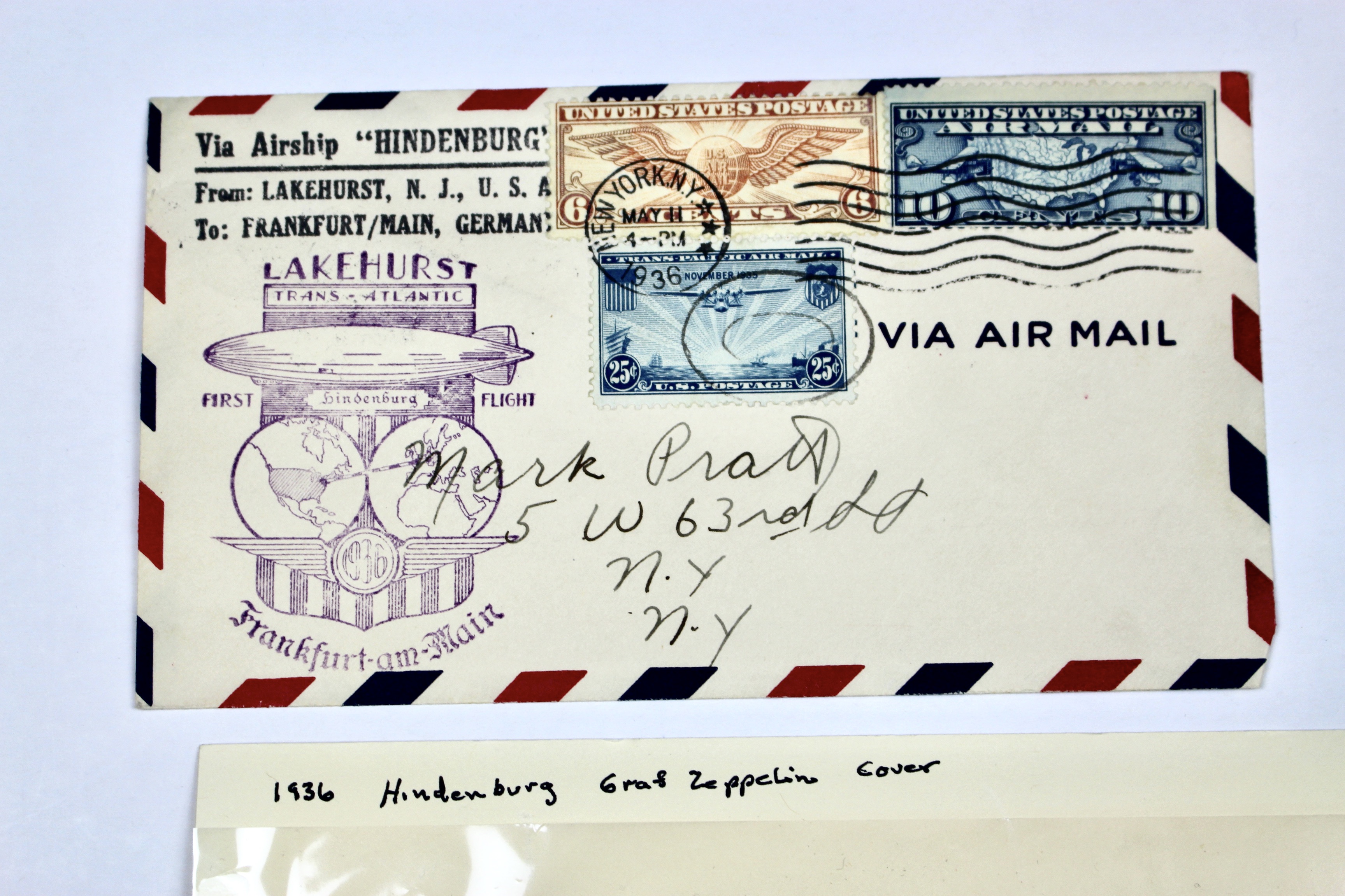 1936 Hindenburg Graf Zeppelin Postal Cover