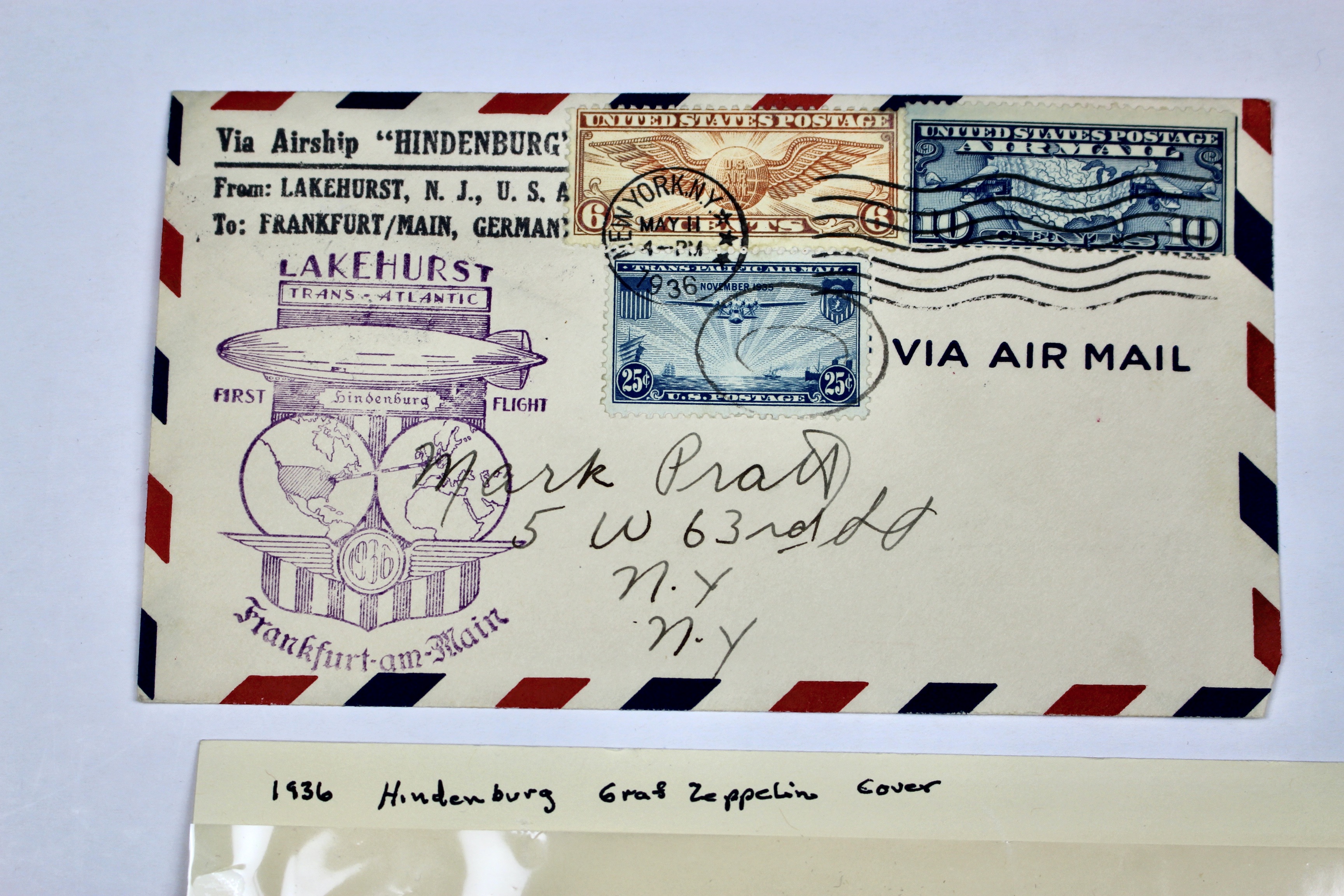 1936 Hindenburg Graf Zeppelin Postal Cover