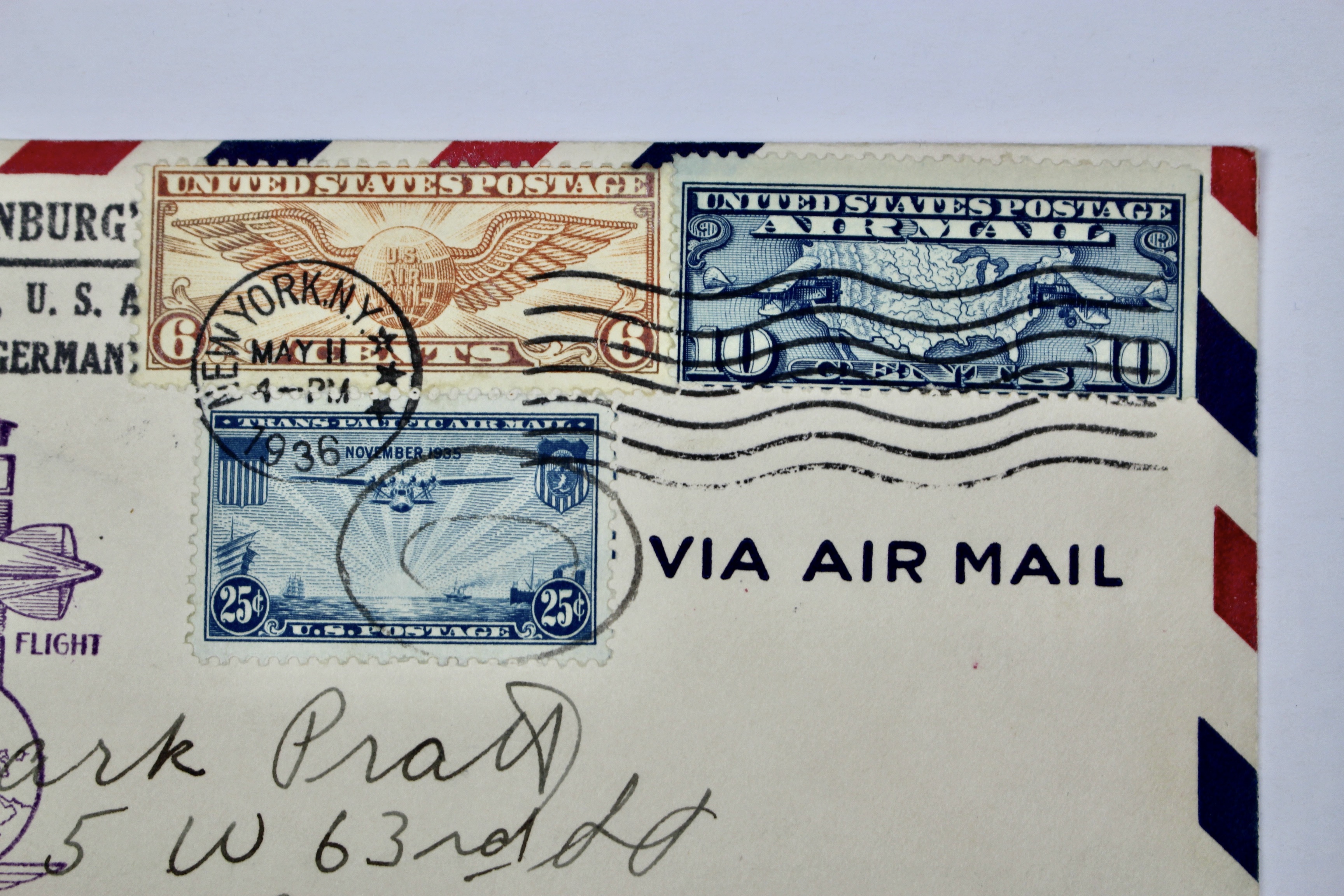 1936 Hindenburg Graf Zeppelin Postal Cover