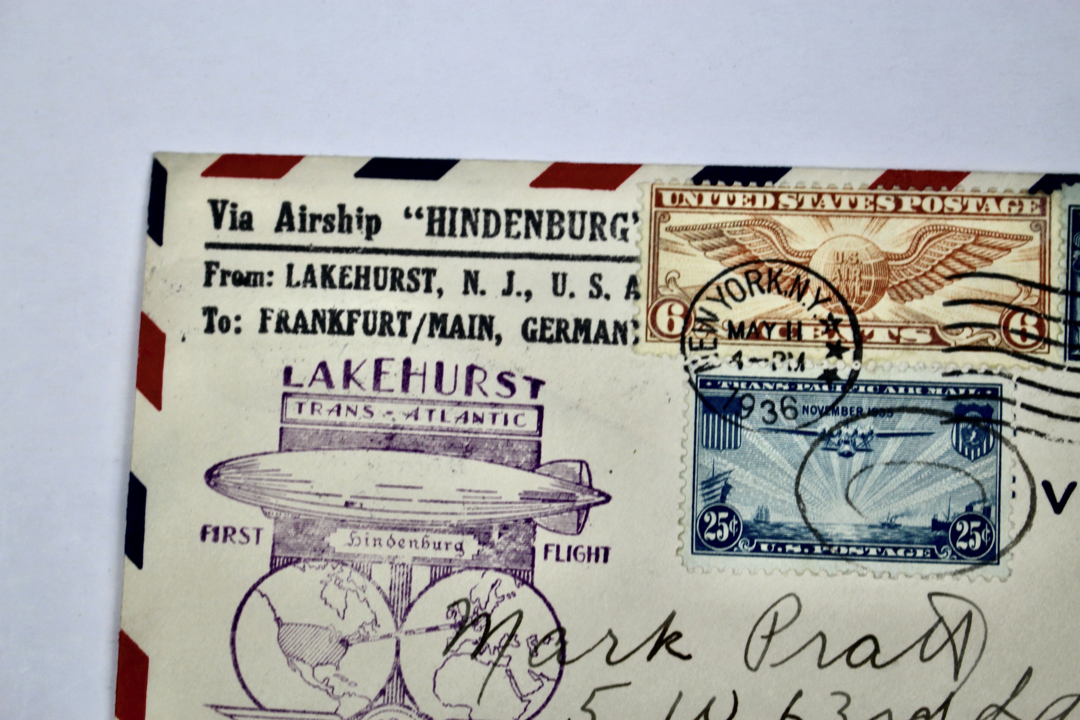 1936 Hindenburg Graf Zeppelin Postal Cover