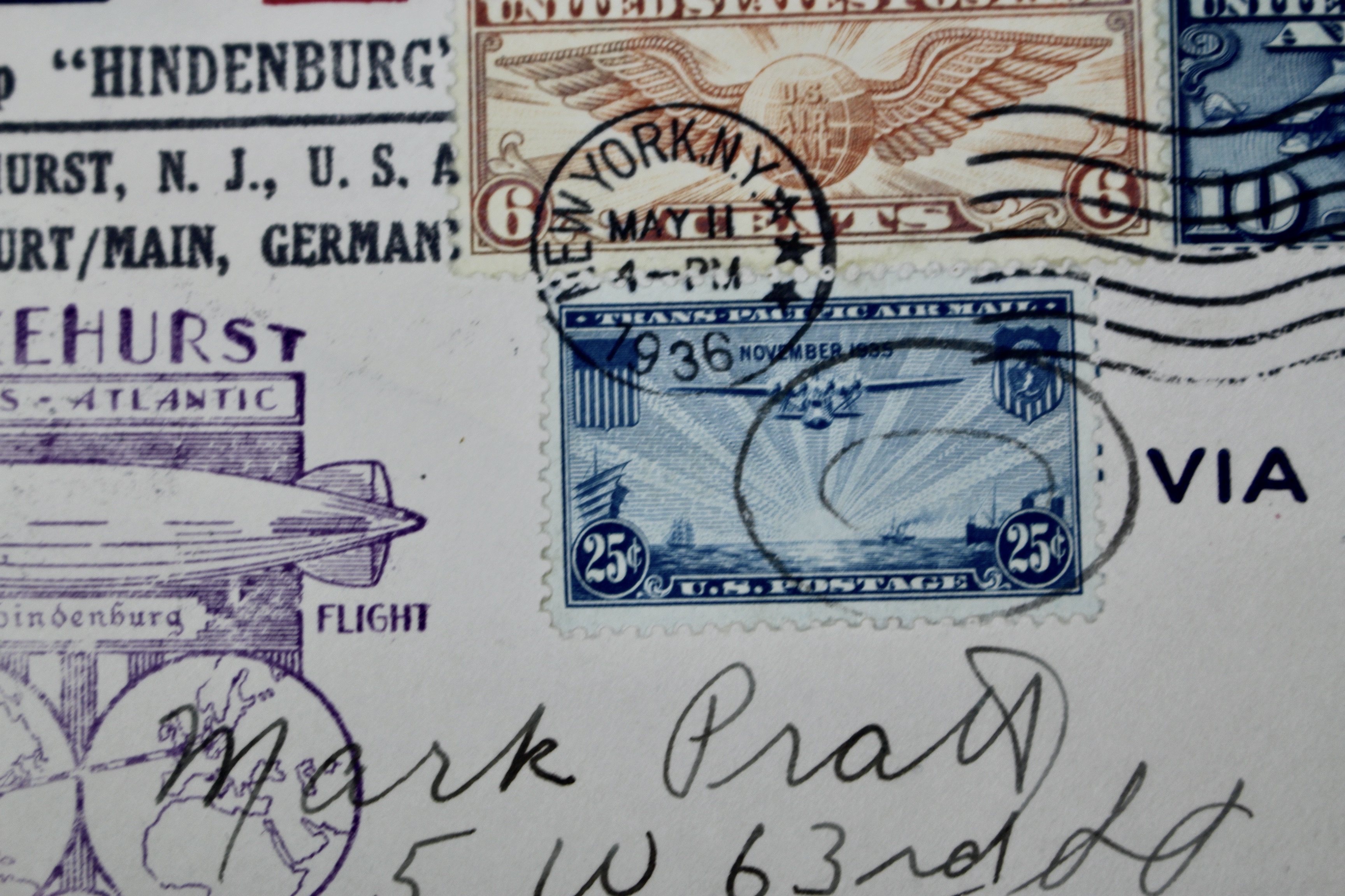1936 Hindenburg Graf Zeppelin Postal Cover