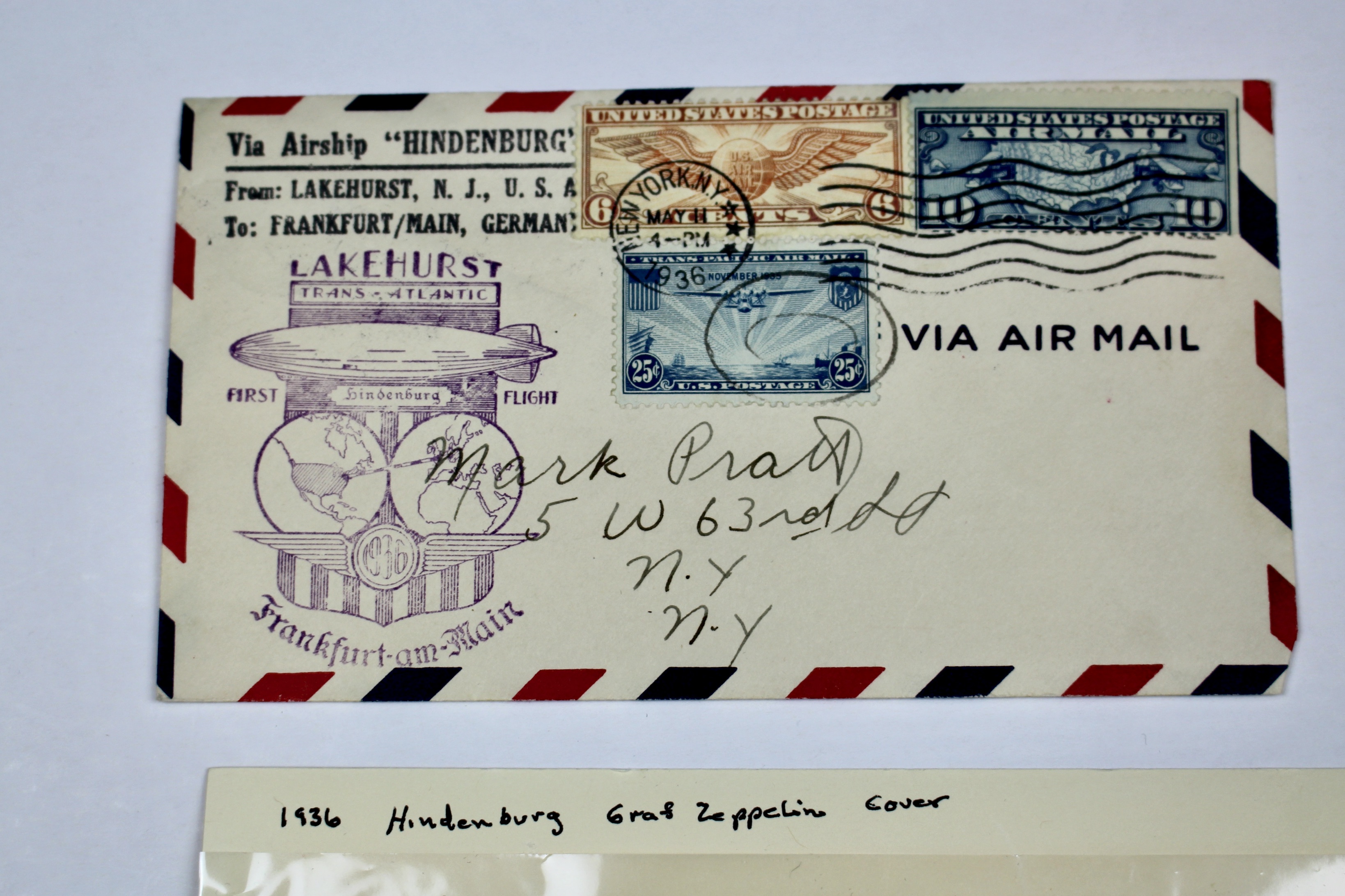 1936 Hindenburg Graf Zeppelin Postal Cover