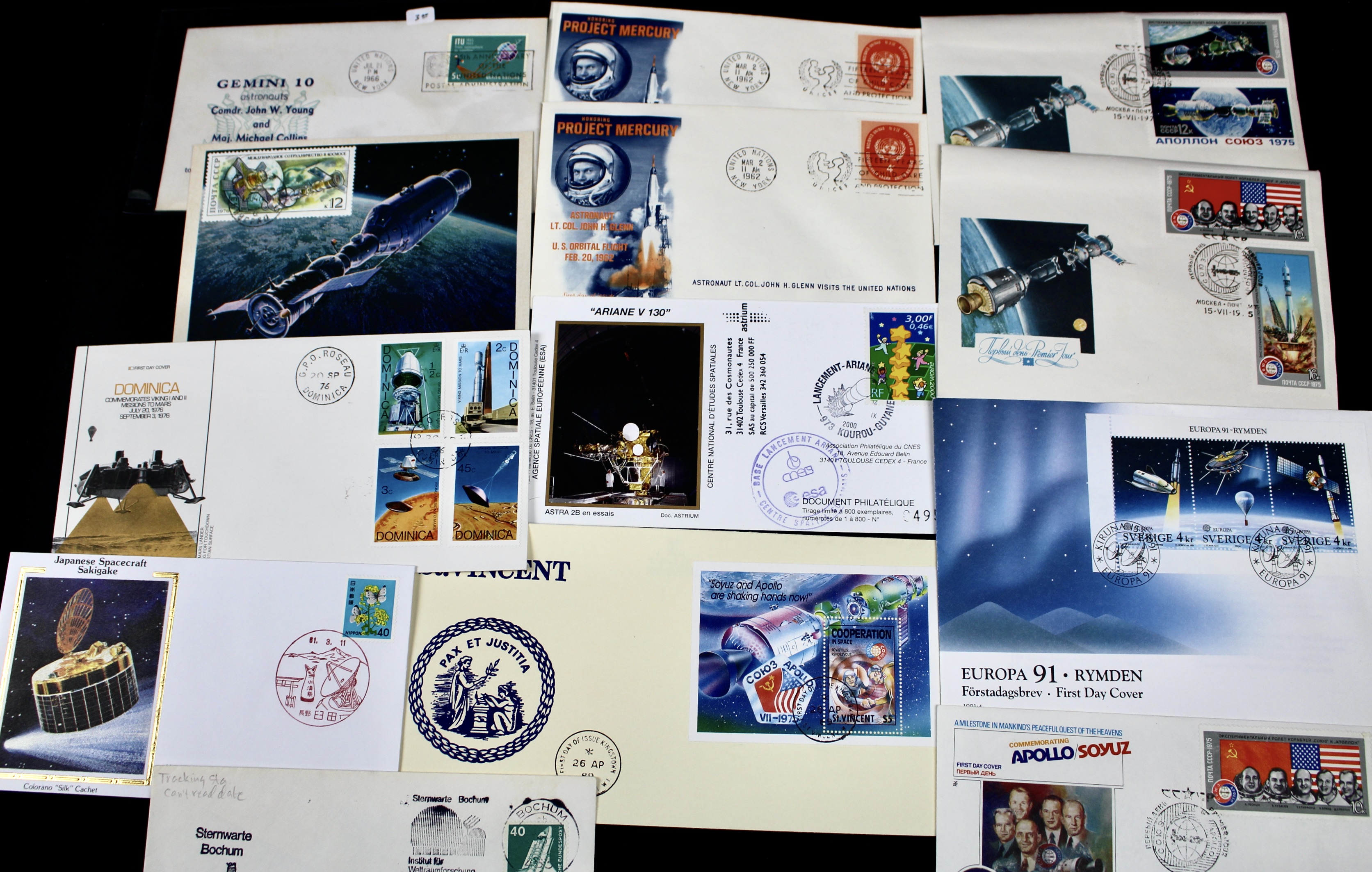 Space-Related Postal Items, Including Covers, Sheets, Postcards, and More