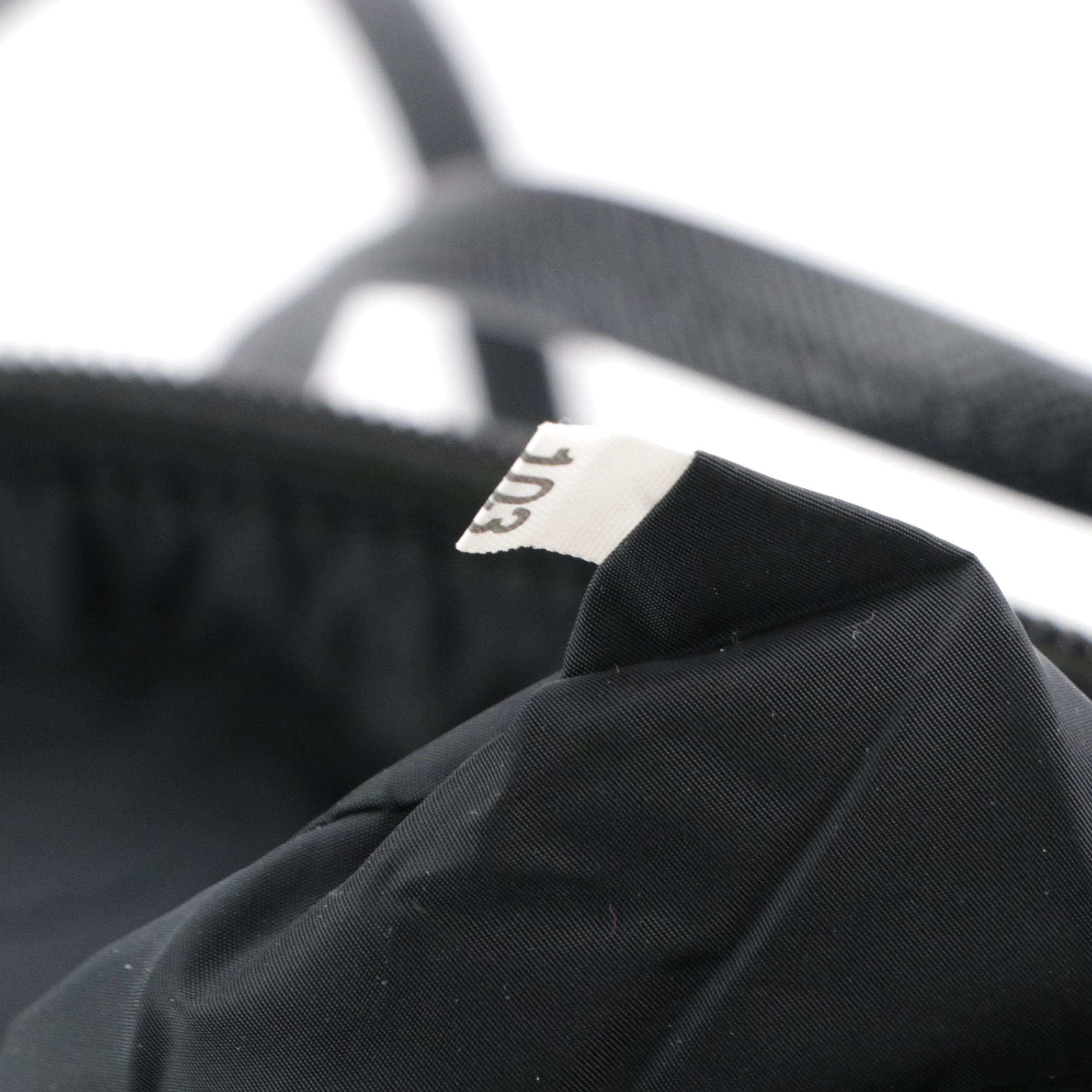 Prada Zippered Two-Way Tote in Stampato Tessuto Nylon and Saffiano Leather