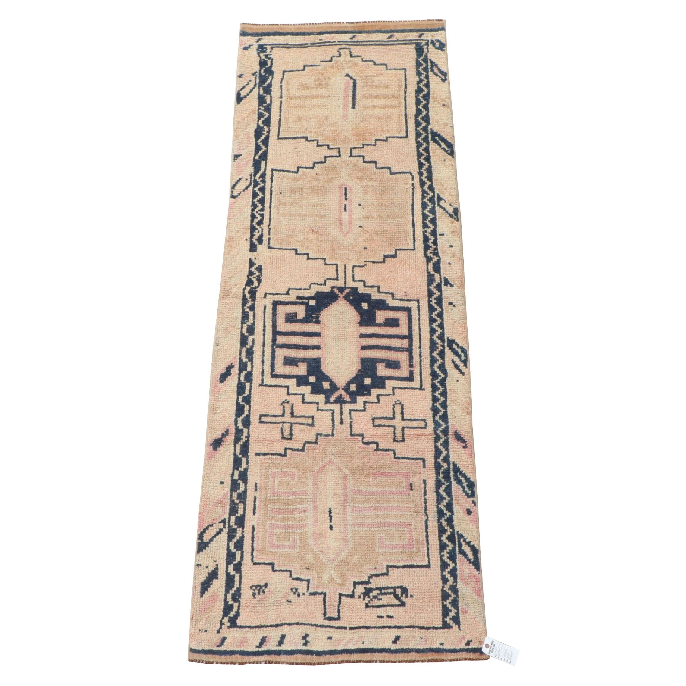 2'9 x 8'8 Hand-Knotted Turkish Oushak Carpet Runner