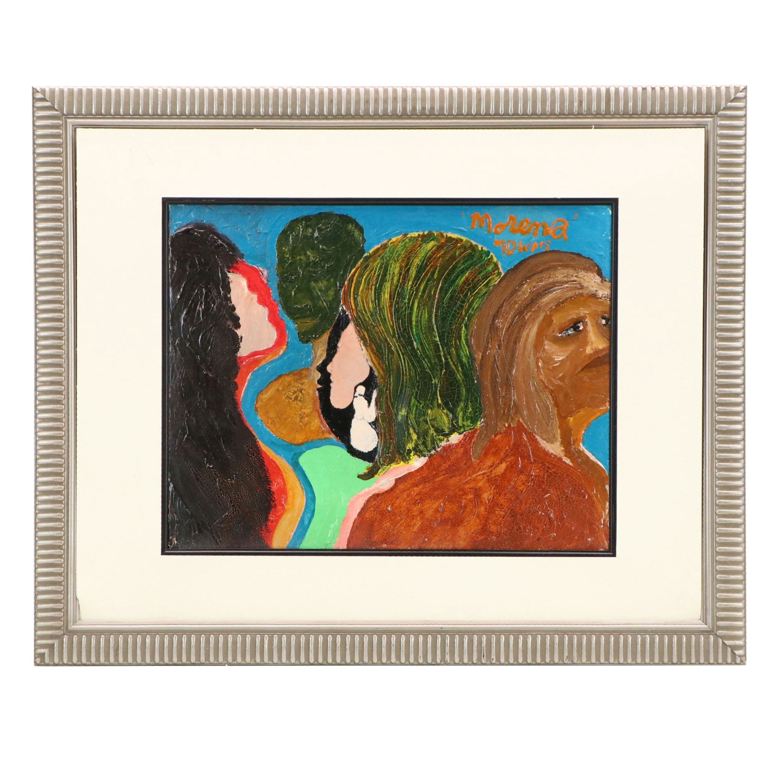 Mike Williams Acrylic Painting on Paper "Morena"