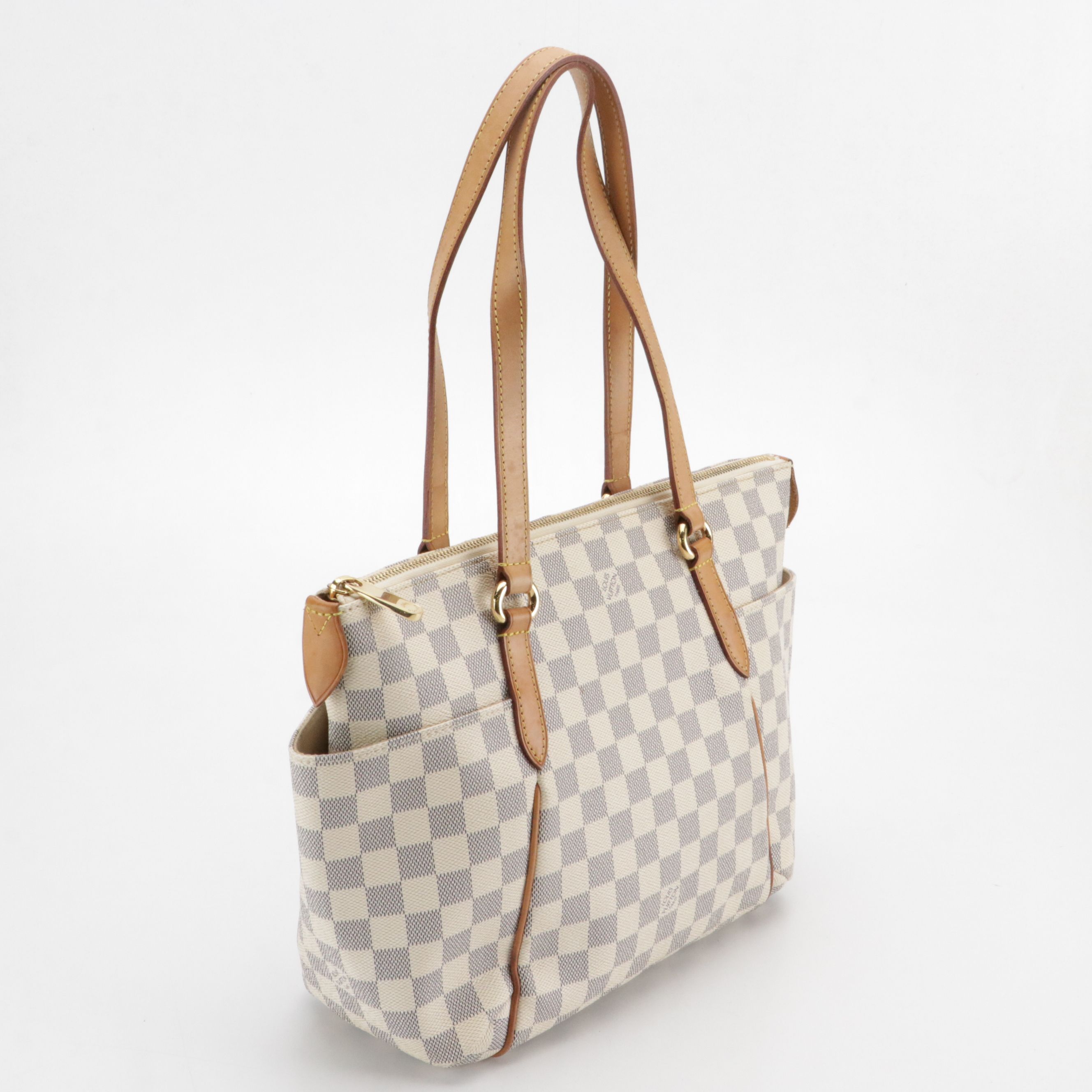 Louis Vuitton Totally PM Shoulder Bag in the Damier Azur Canvas and Leather