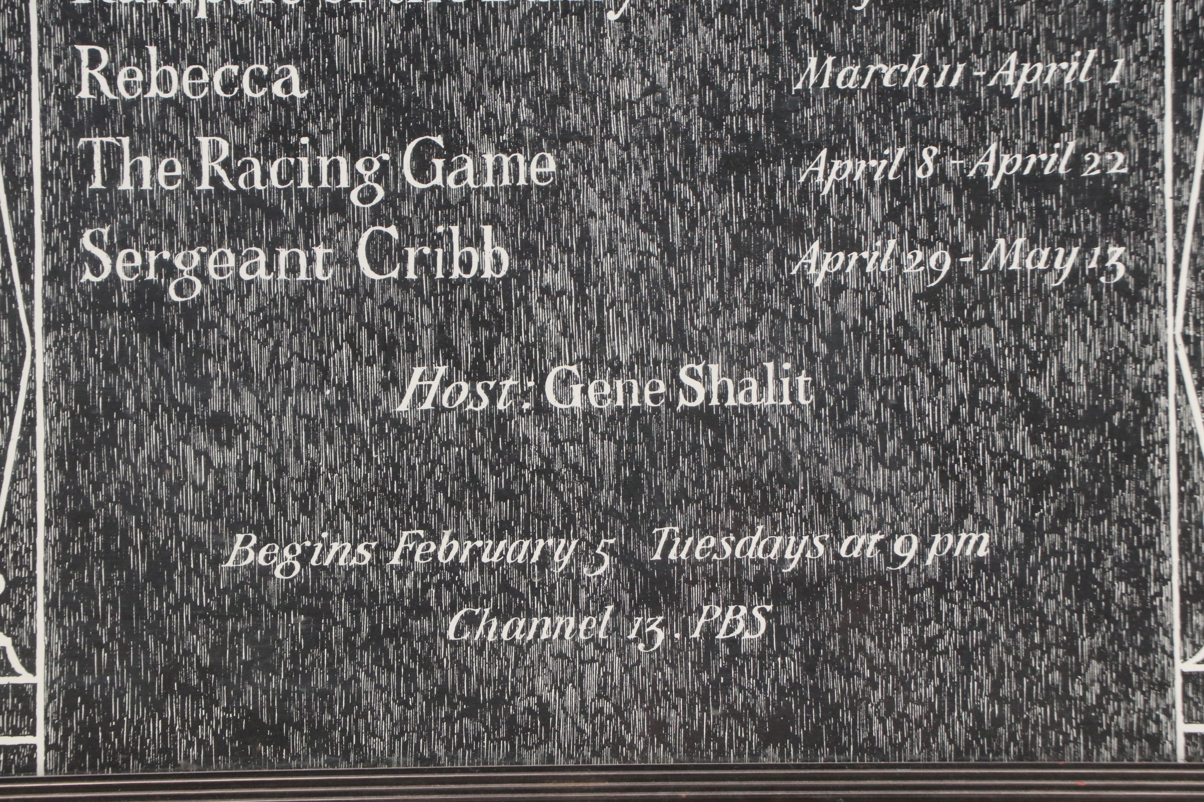 Edward Gorey Lithograph Poster "Mystery!" PBS, 1980