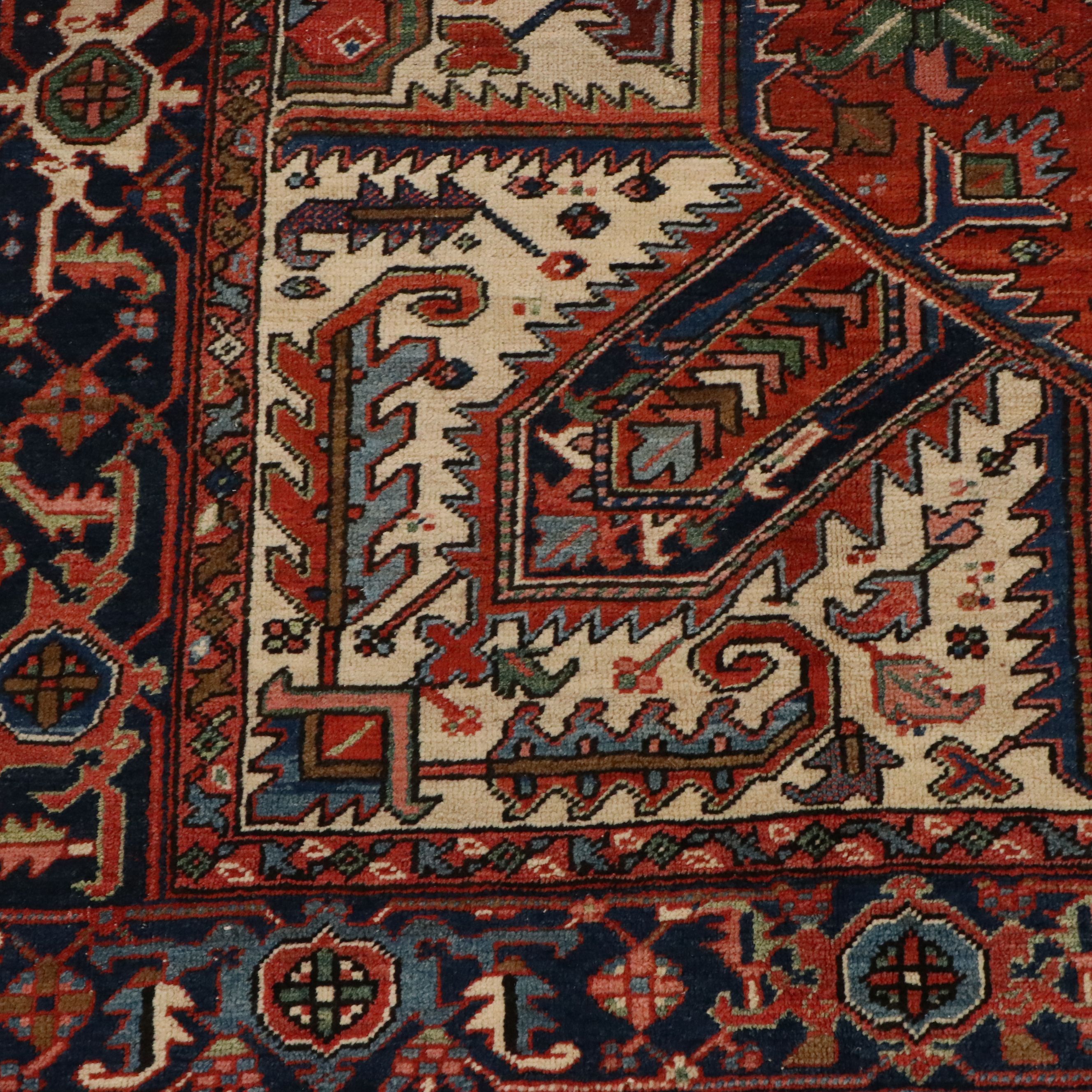 8'7 x 11'4 Hand-Knotted Persian Heriz Area Rug