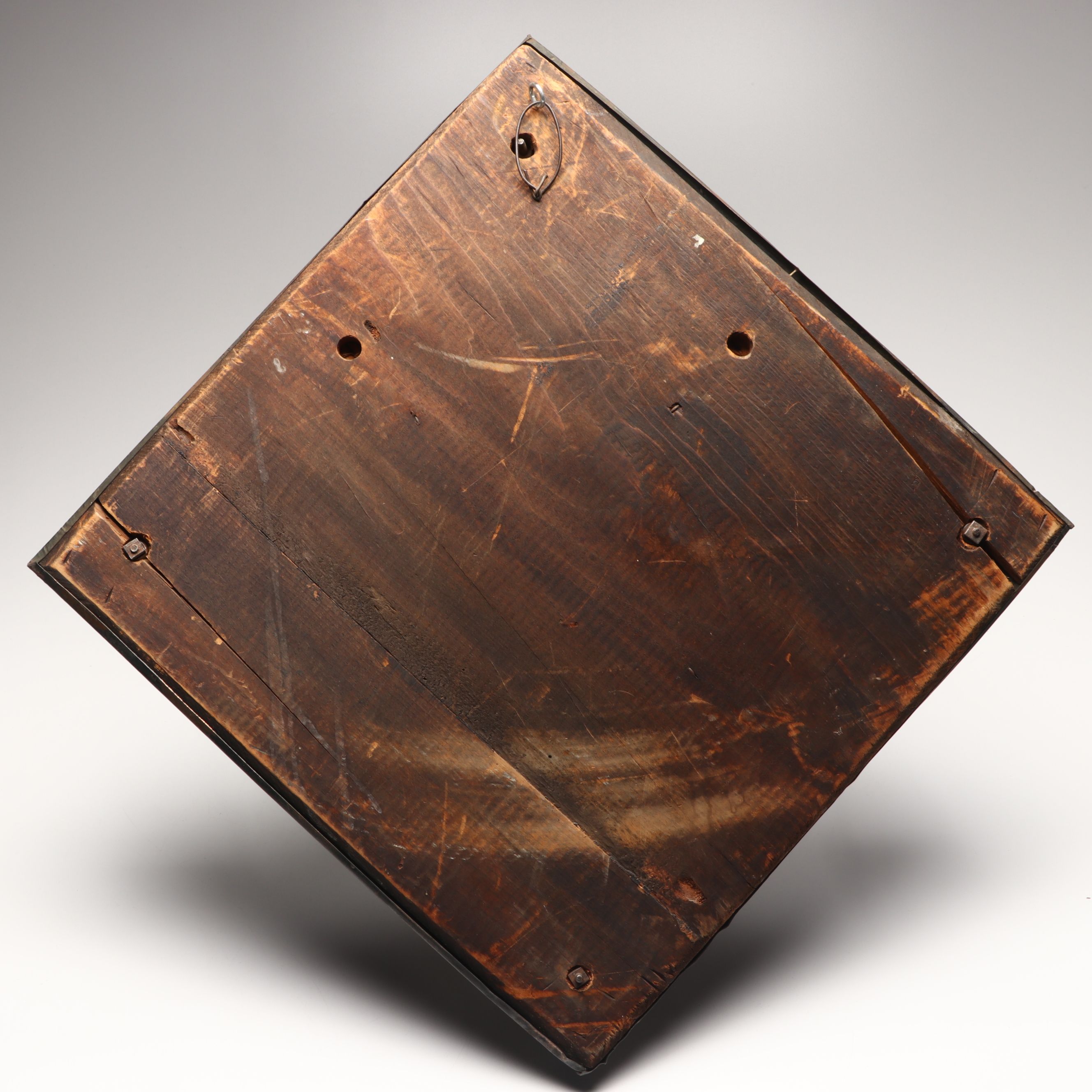 Antique Embossed Patriotic Copper Hat Rack Mirror, Late 19th/Early 20th Century