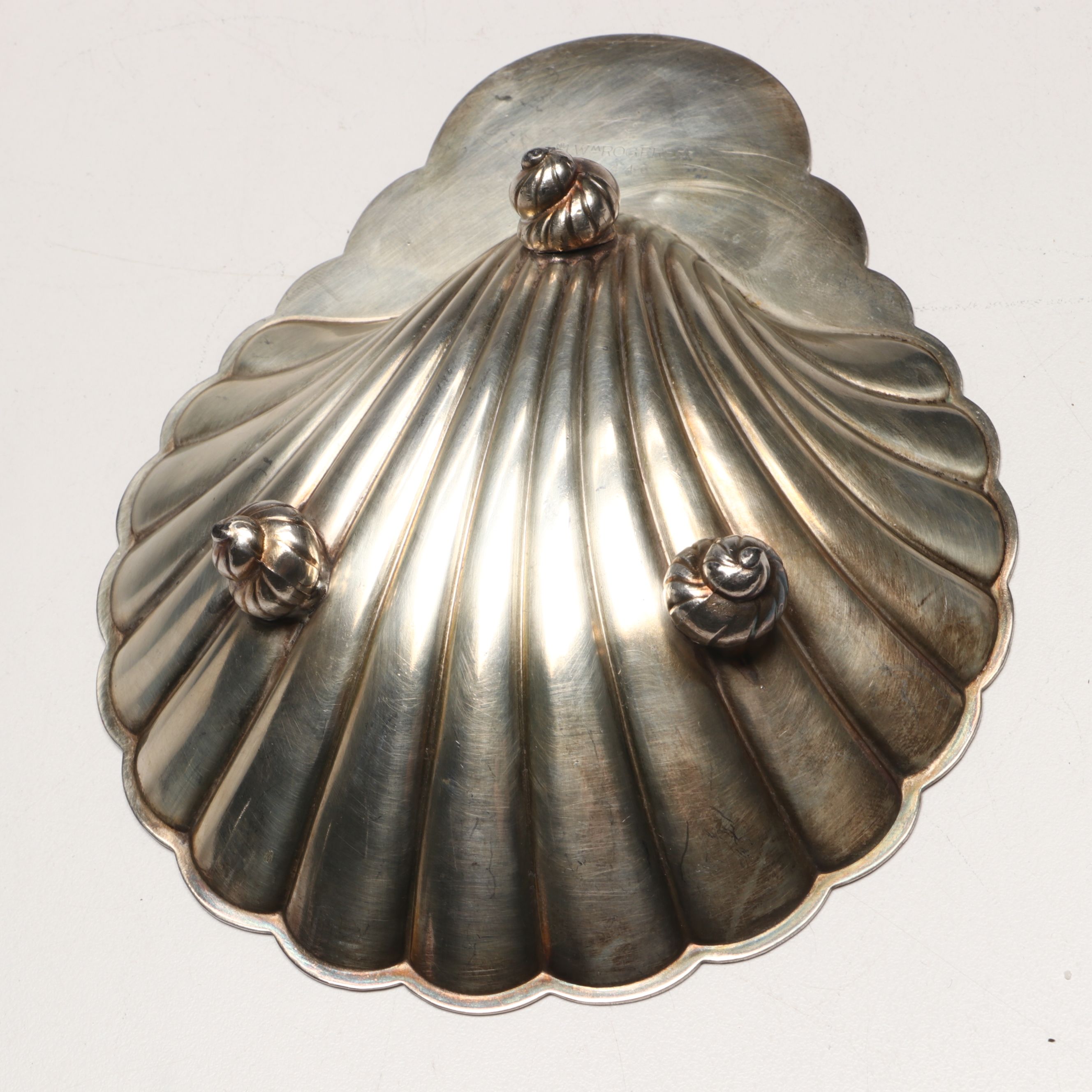 Wm. Rogers & Son Silver Plate Shell Dishes with Elkington & Co. Plate