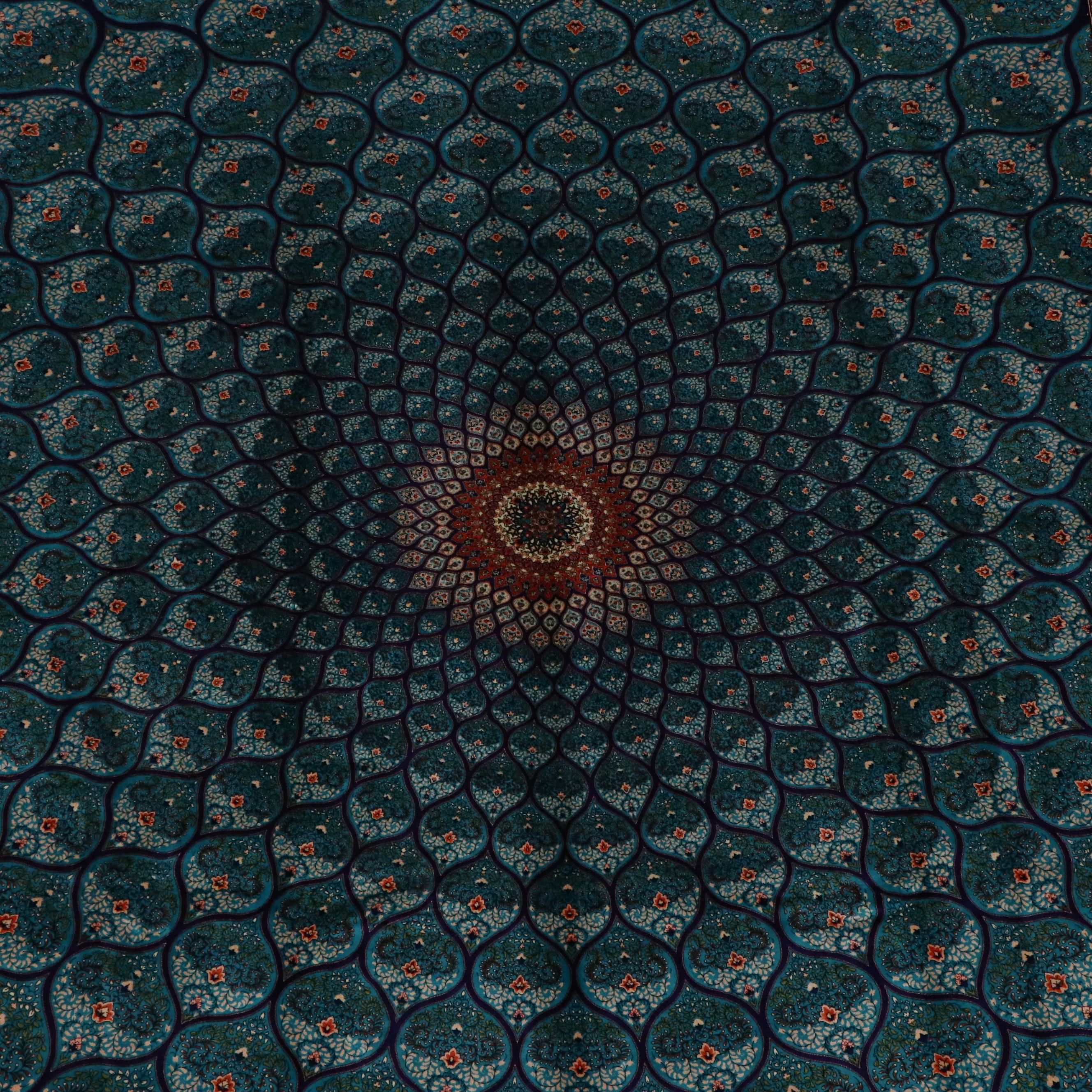 7'8 x 10'3 Hand-Knotted Persian Qom Silk Area Rug