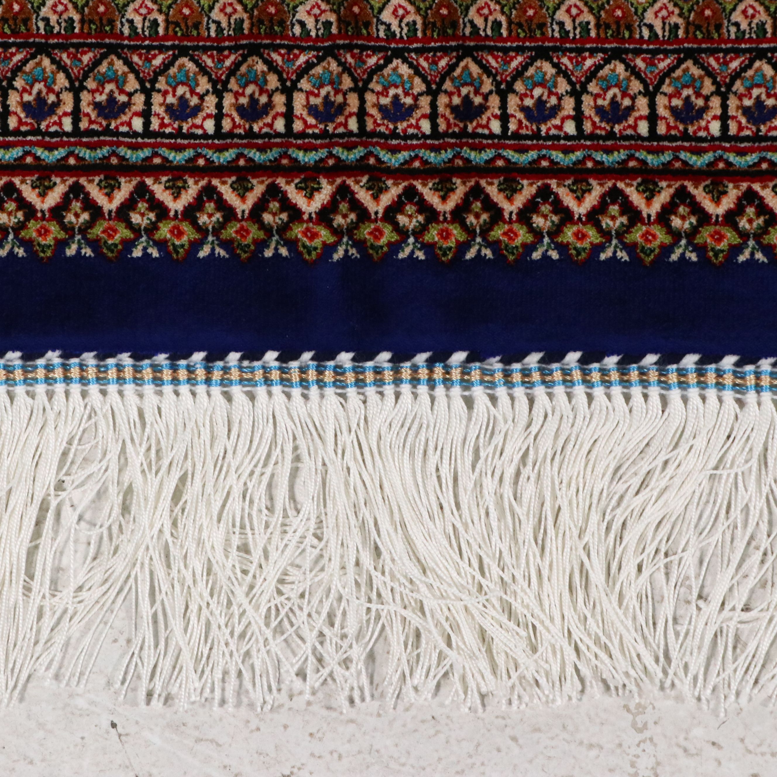 7'8 x 10'3 Hand-Knotted Persian Qom Silk Area Rug