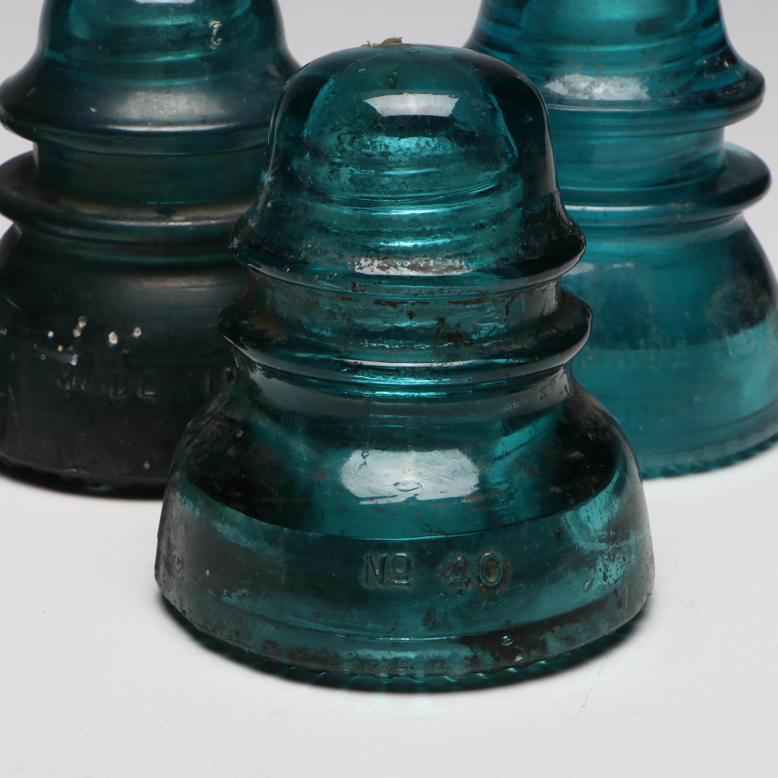 Hemingray and Whitall Tatum Glass Insulators
