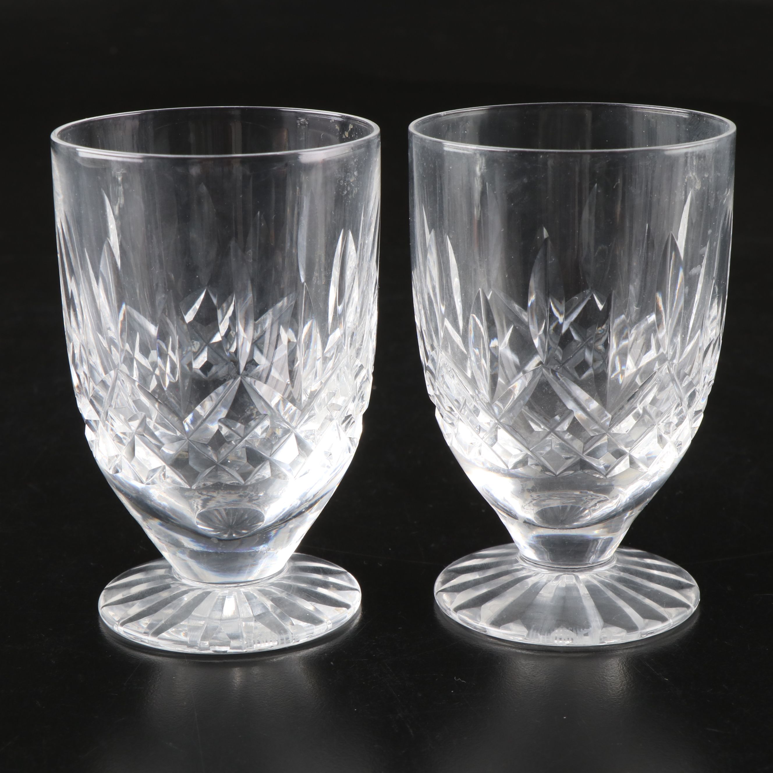 Waterford Crystal "Lismore" Champagne Glasses with Other Crystal Stemware