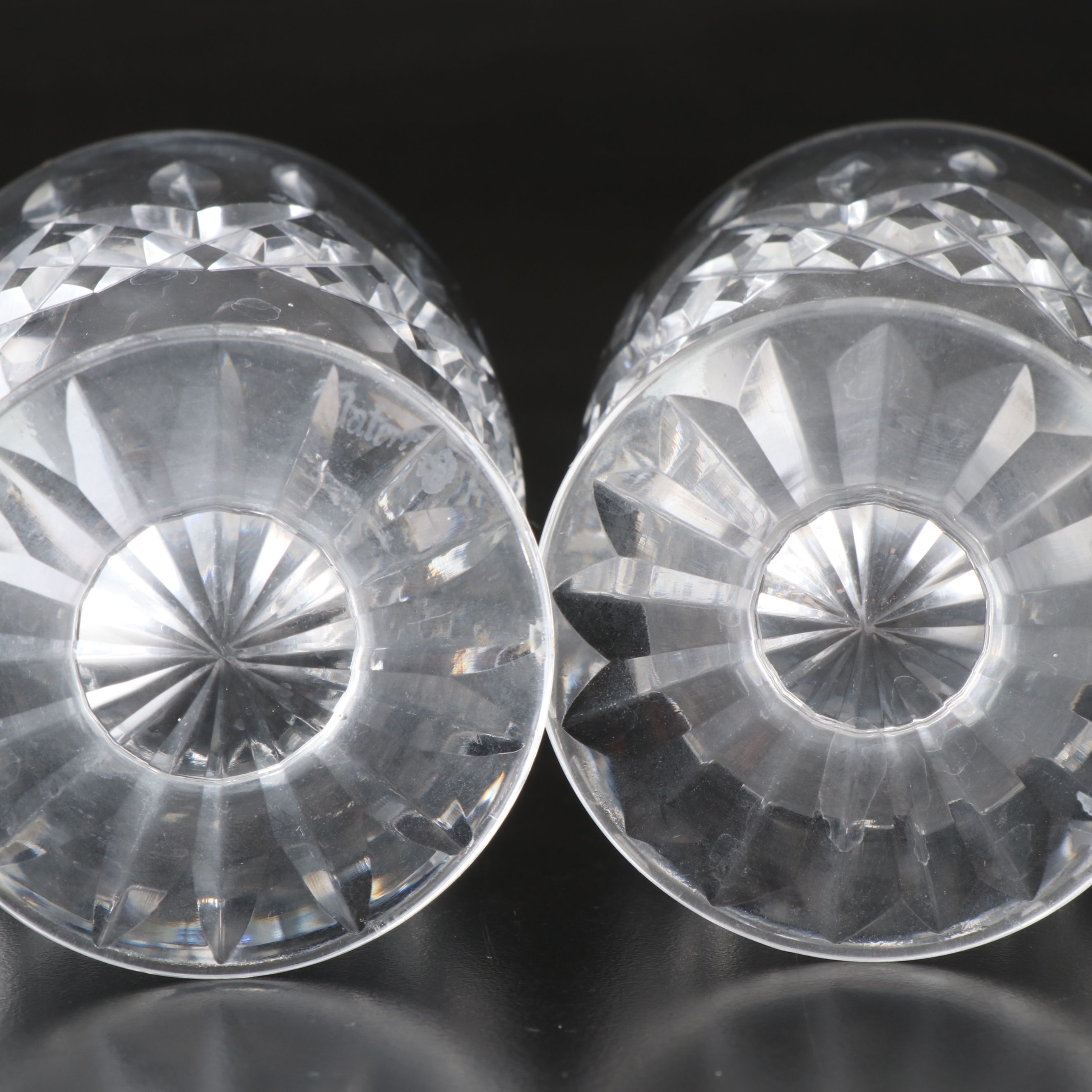 Waterford Crystal "Lismore" Champagne Glasses with Other Crystal Stemware