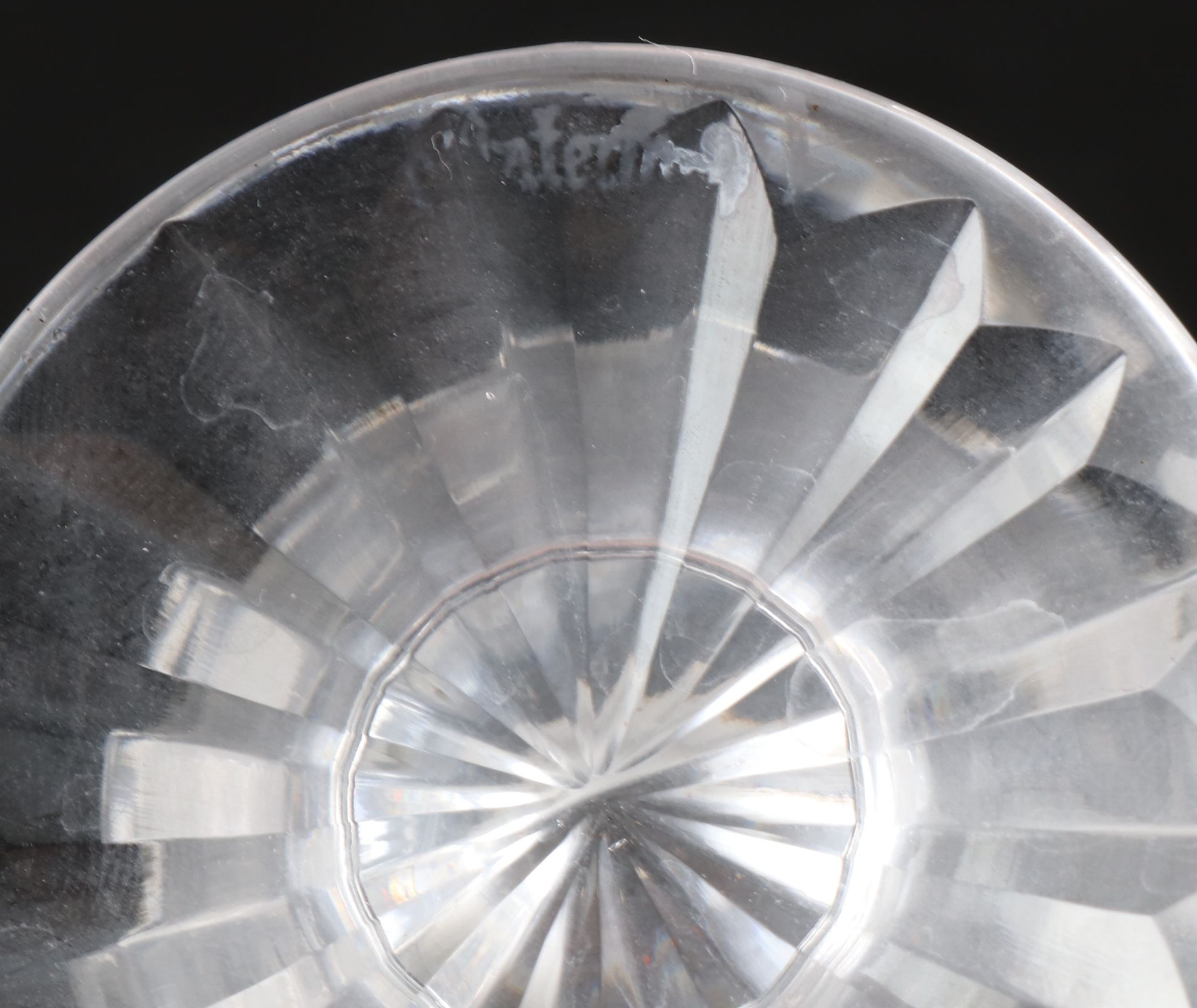 Waterford Crystal "Lismore" Champagne Glasses with Other Crystal Stemware